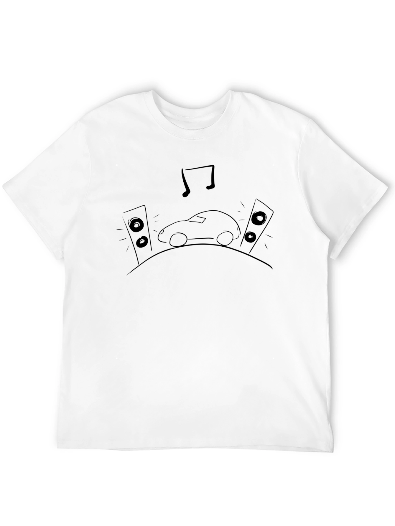 Black Graphic Tee - Car Music Speakers
