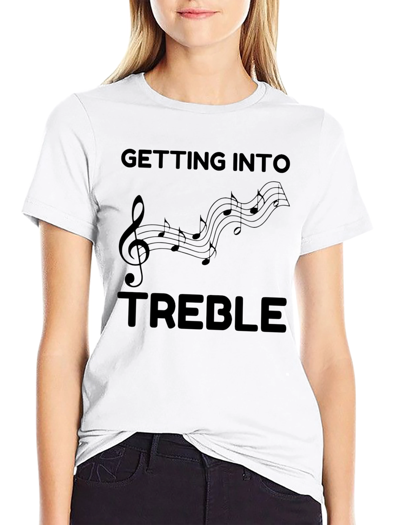Getting Into Treble Black Graphic T-Shirt