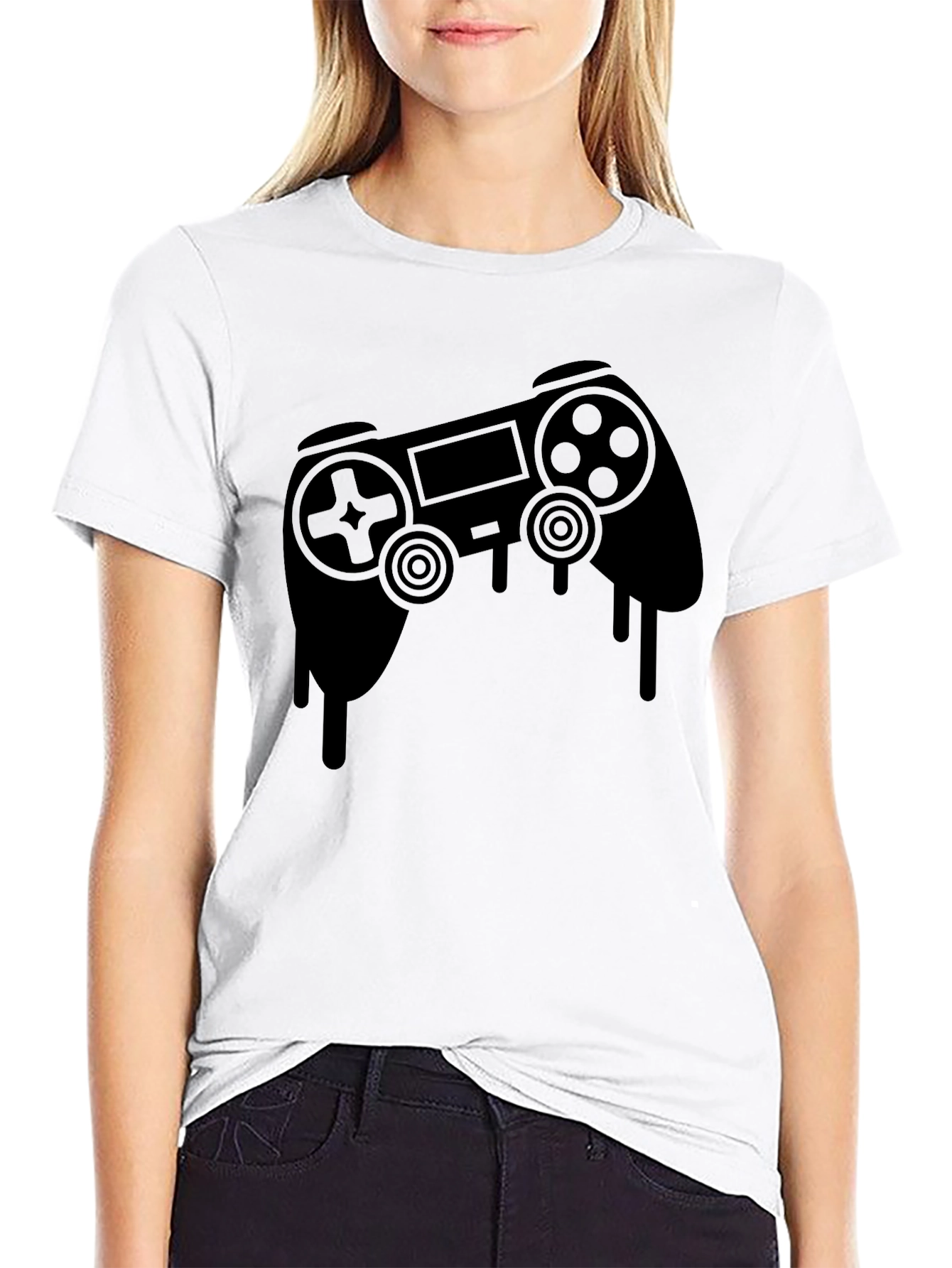 Dripping Controller Graphic Tee - Gamer Style
