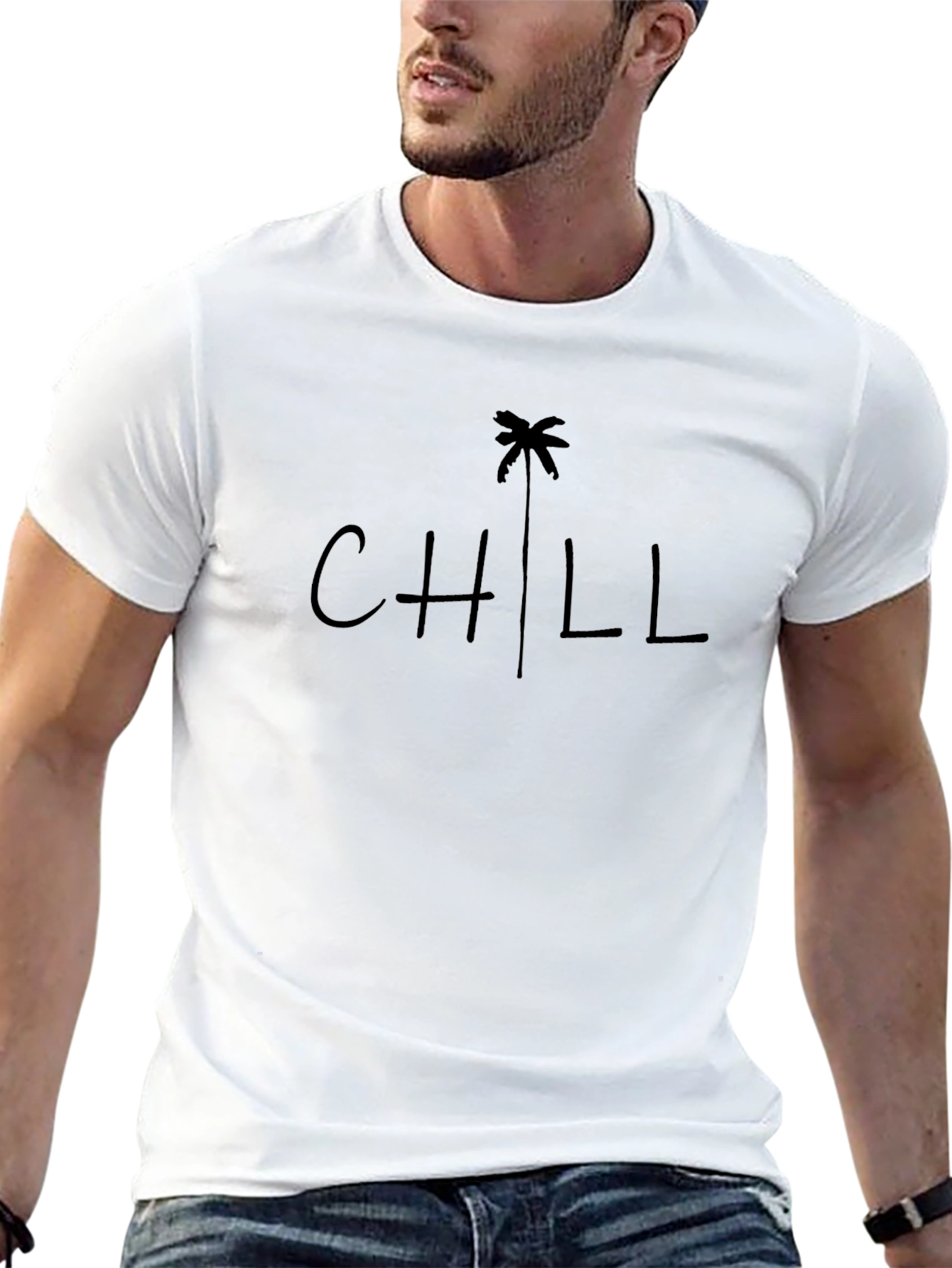 Chill Palm Tree Graphic Tee - Relaxed Vibe