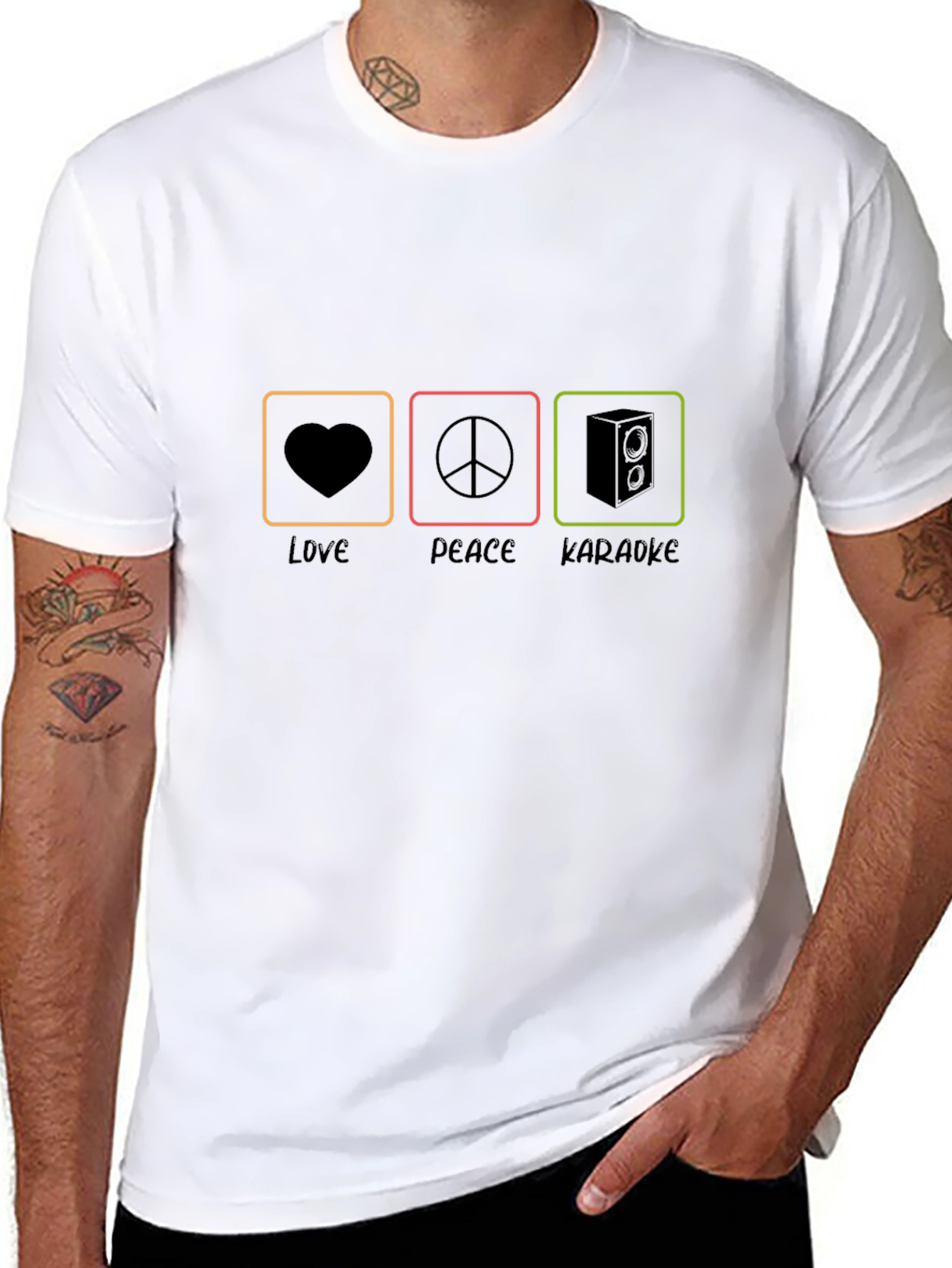 Love Peace Karaoke T-Shirt - Soft Cotton Tee