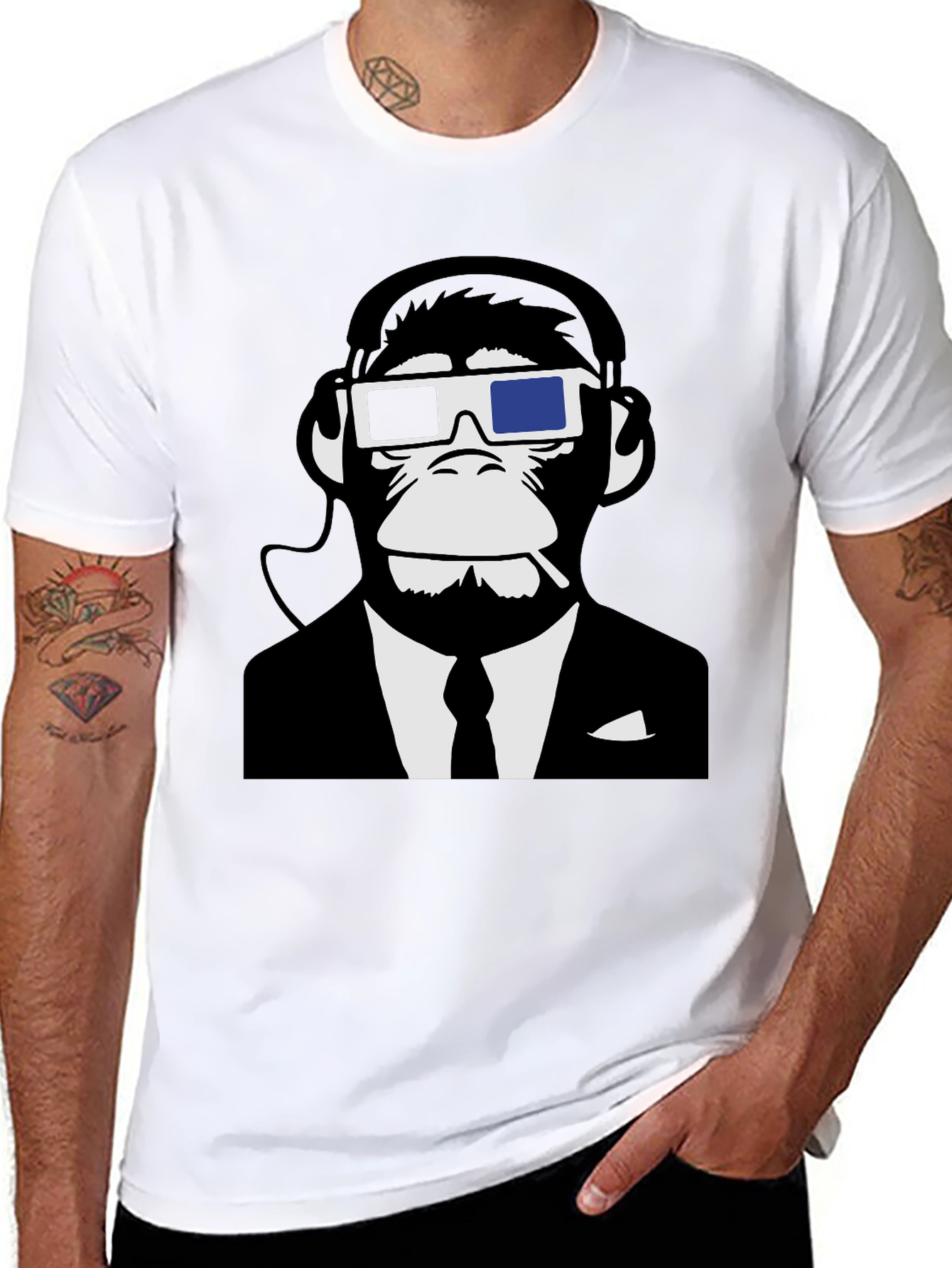 Monkey Suit Graphic T-Shirt - Cool Ape Design