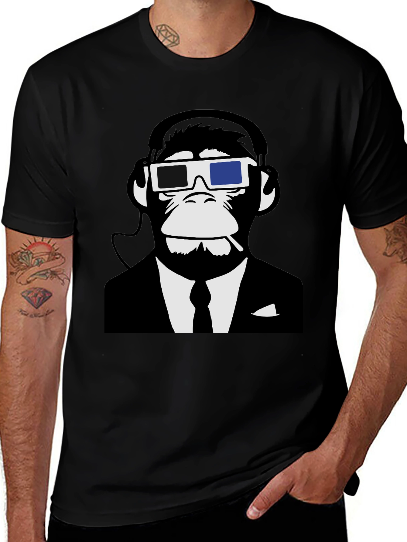 Monkey Suit Graphic T-Shirt - Cool Ape Design