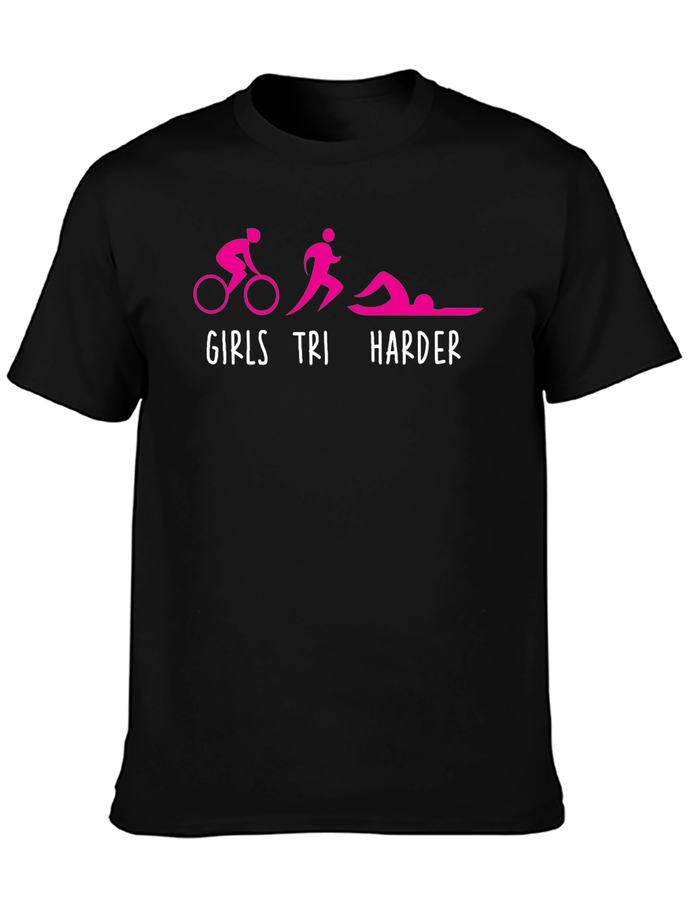 Girls Tri Harder T-Shirt Triathlon Tee
