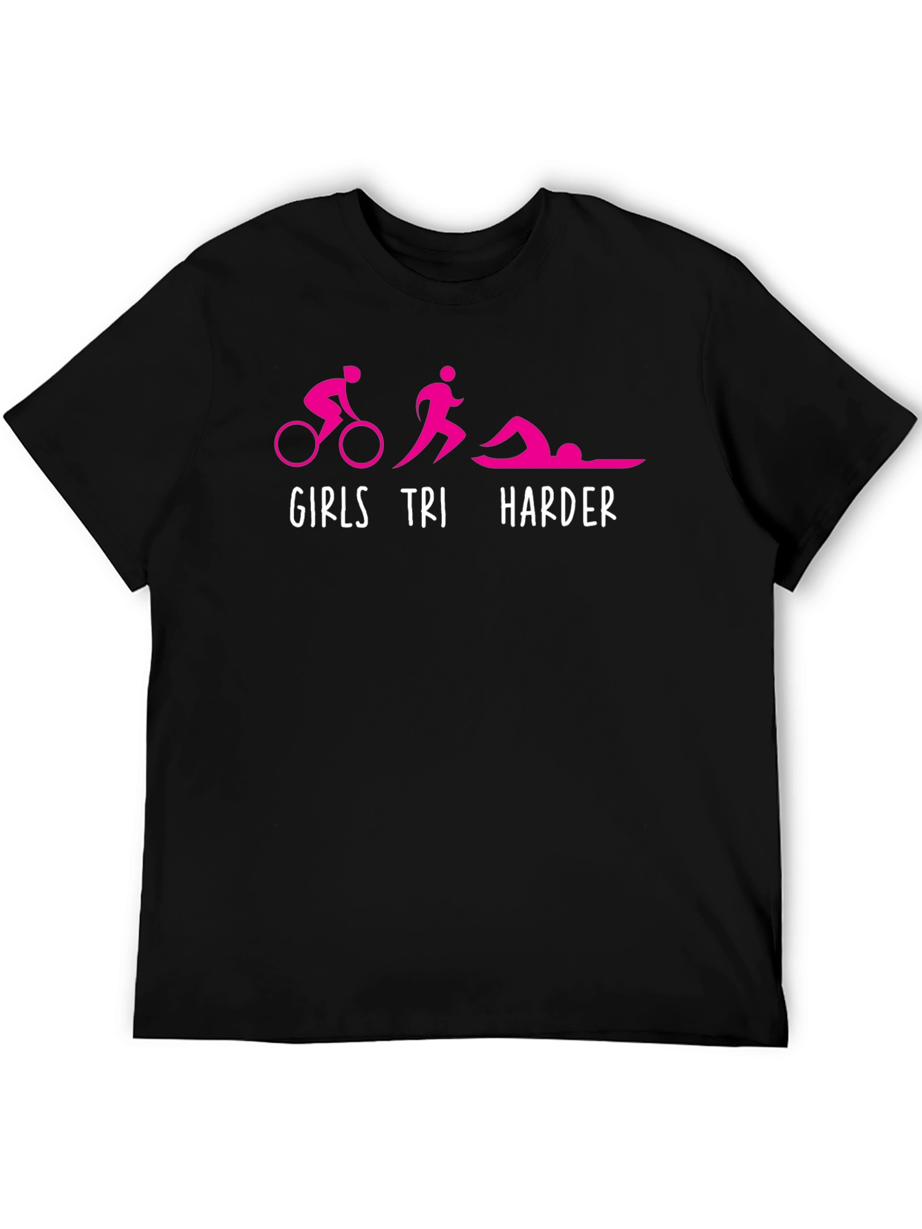 Girls Tri Harder T-Shirt Triathlon Tee