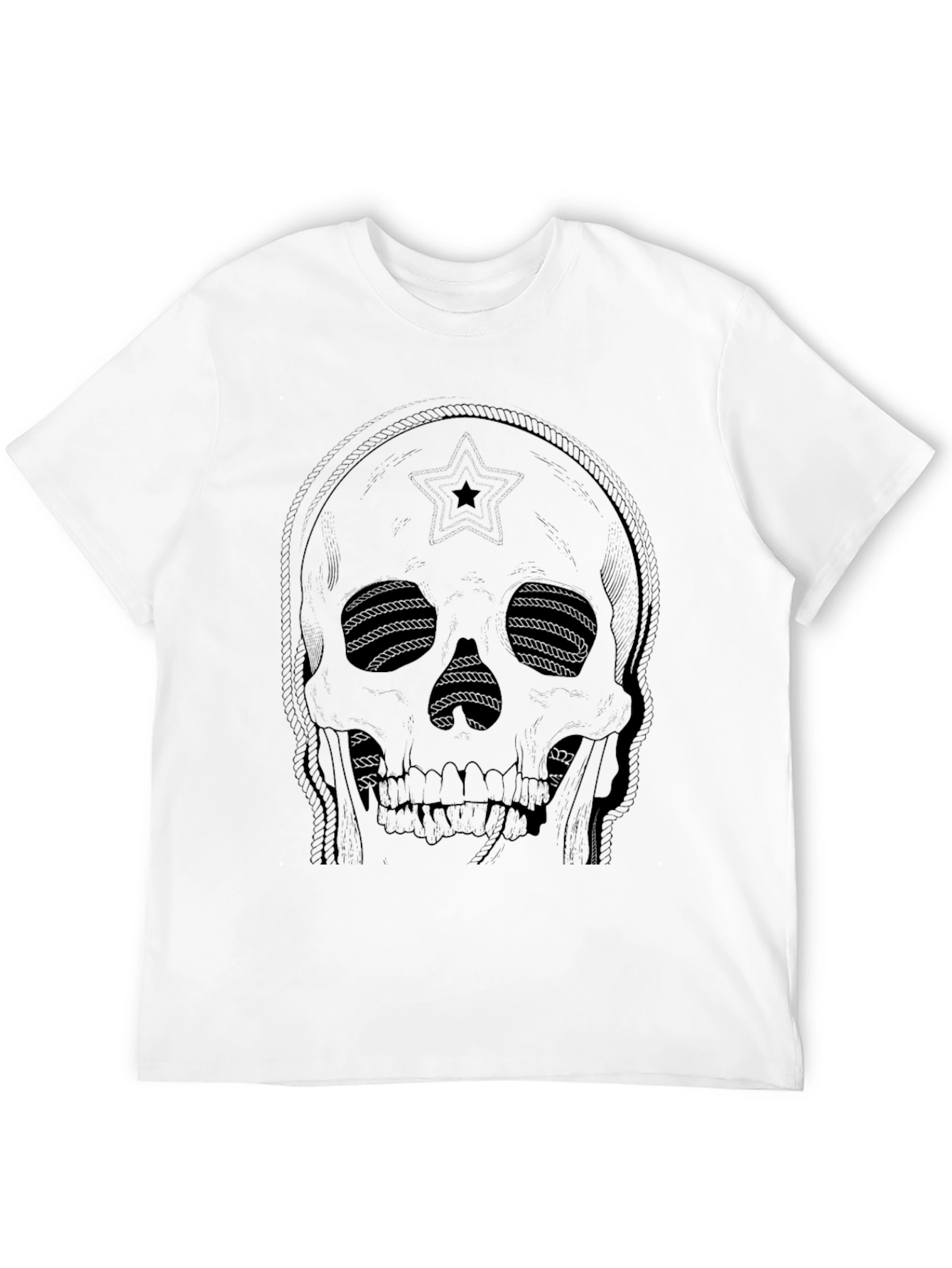 Skull Rope Eye T-Shirt - Dark Graphic Tee