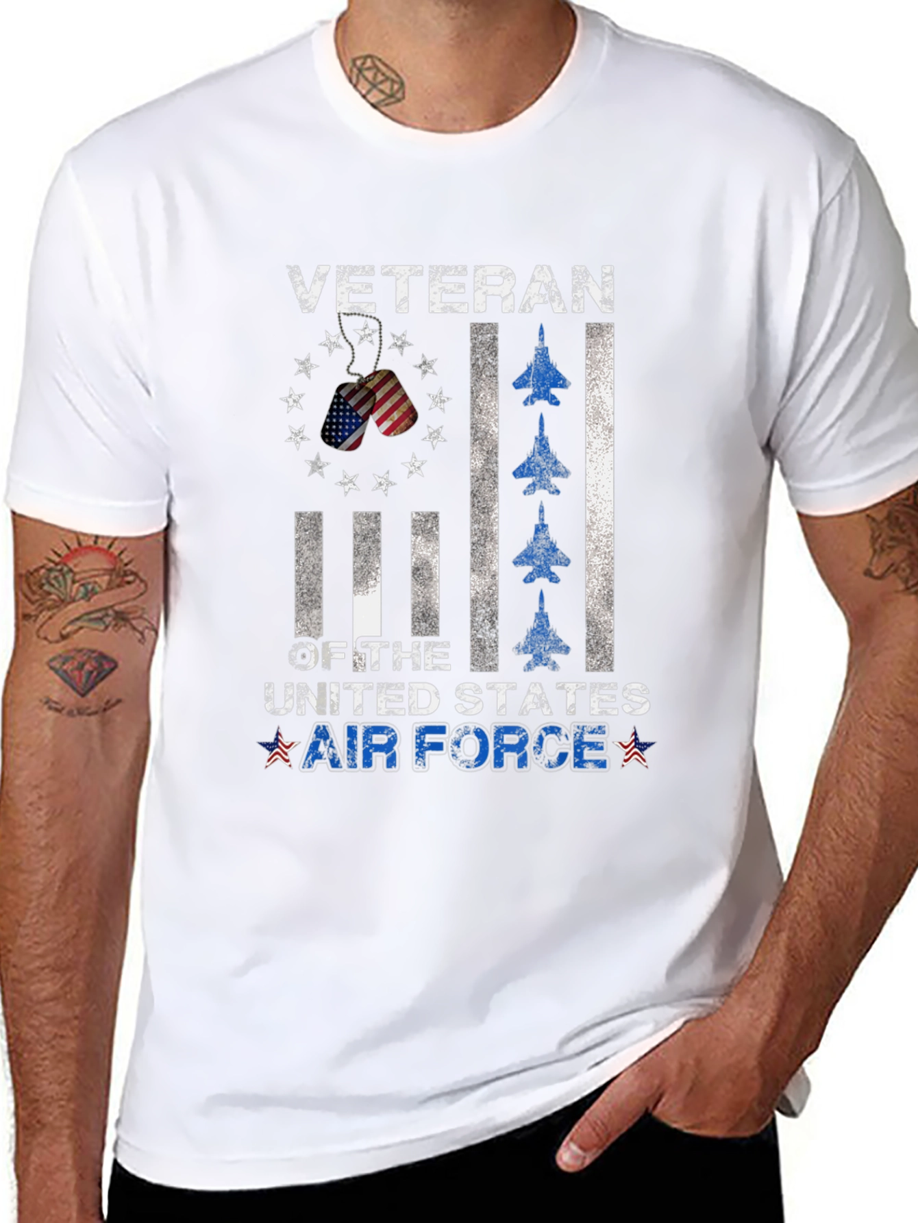 Veteran Air Force T-Shirt - Patriotic Design