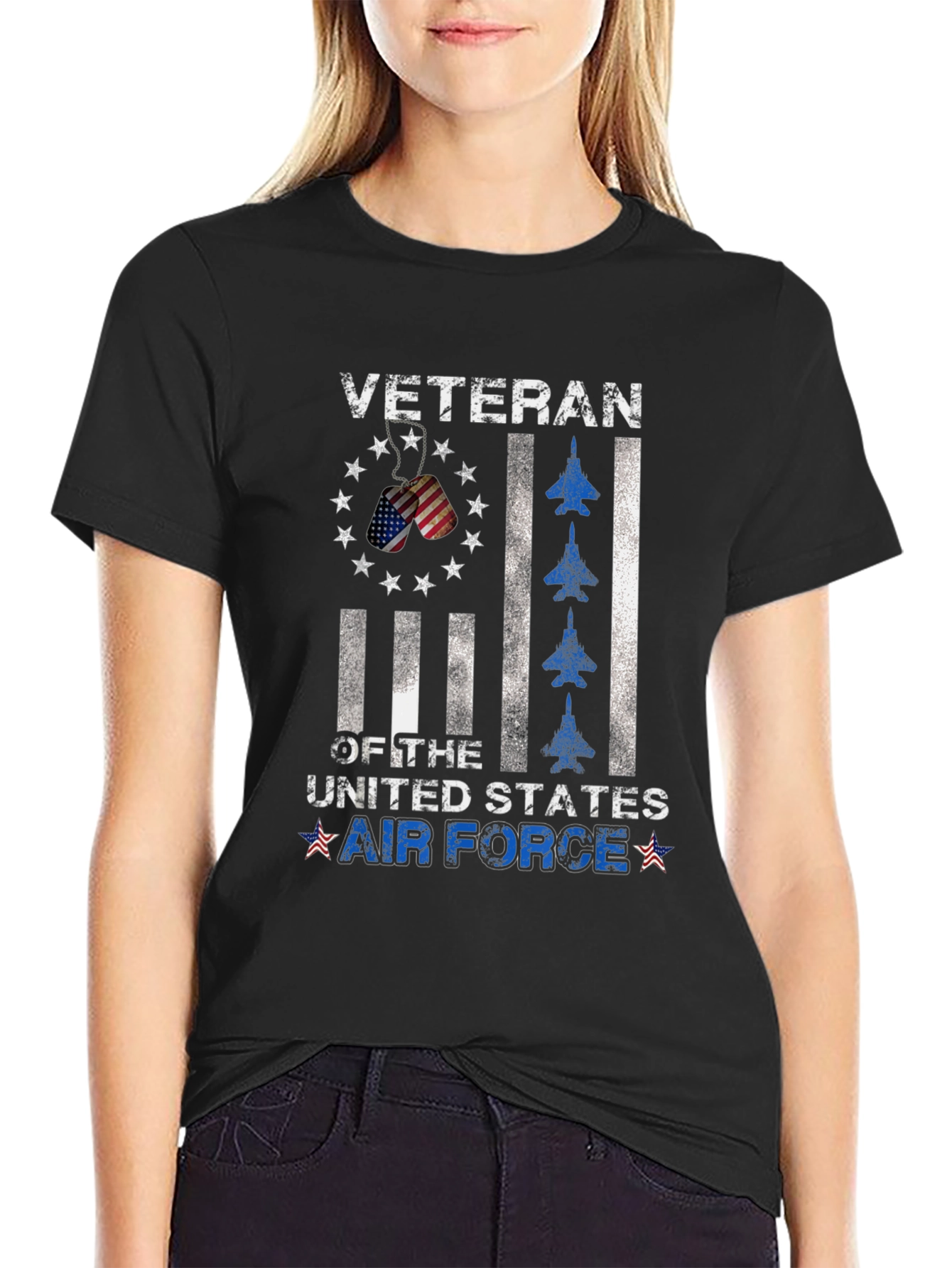 Veteran Air Force T-Shirt - Patriotic Design