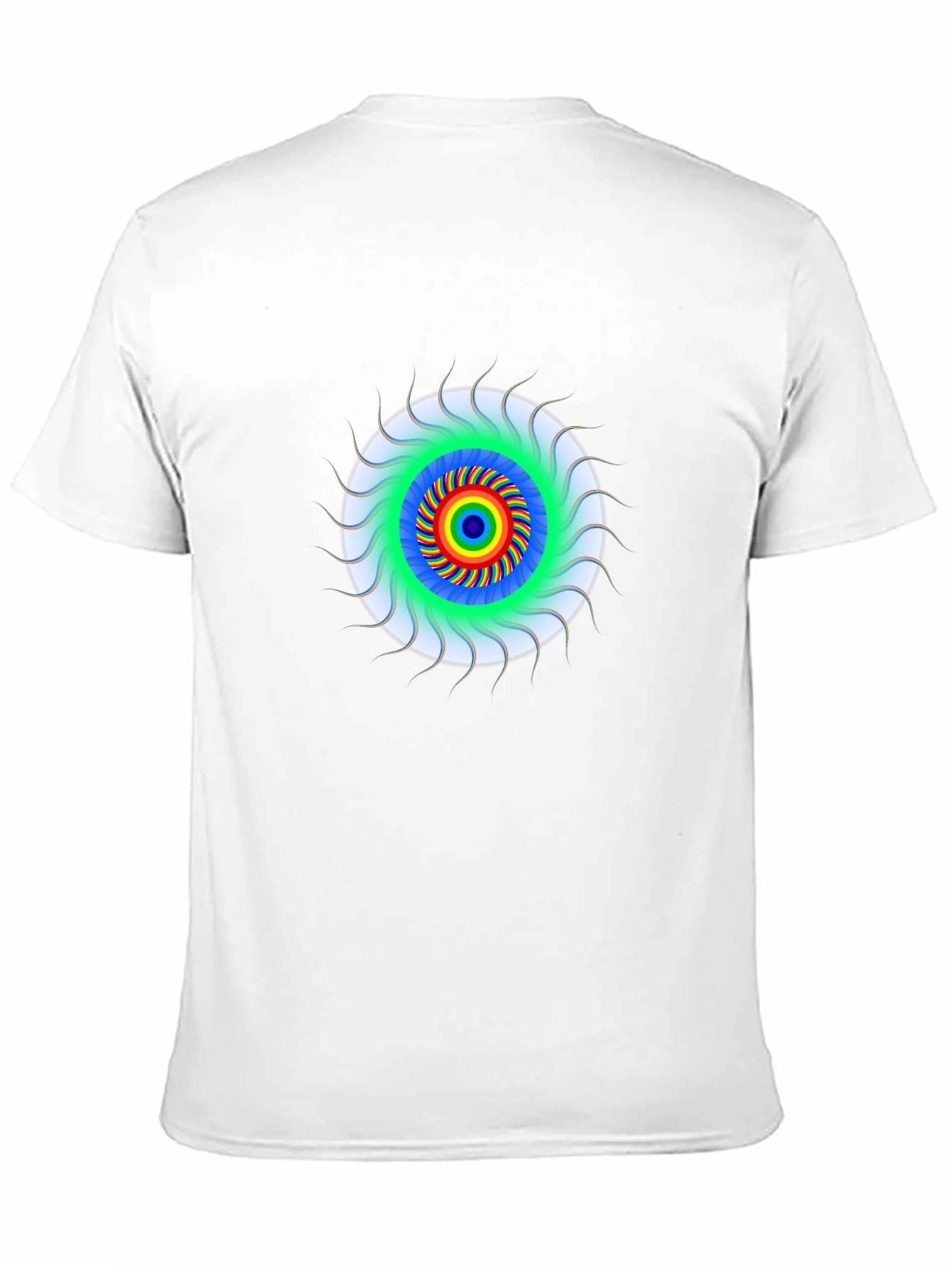 Psychedelic Rainbow Eye T-Shirt - Black Cotton Tee