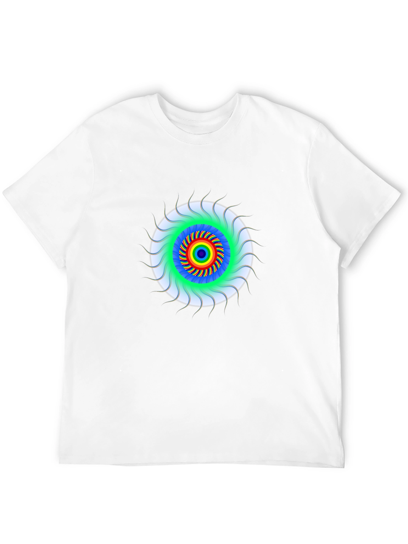 Psychedelic Rainbow Eye T-Shirt - Black Cotton Tee
