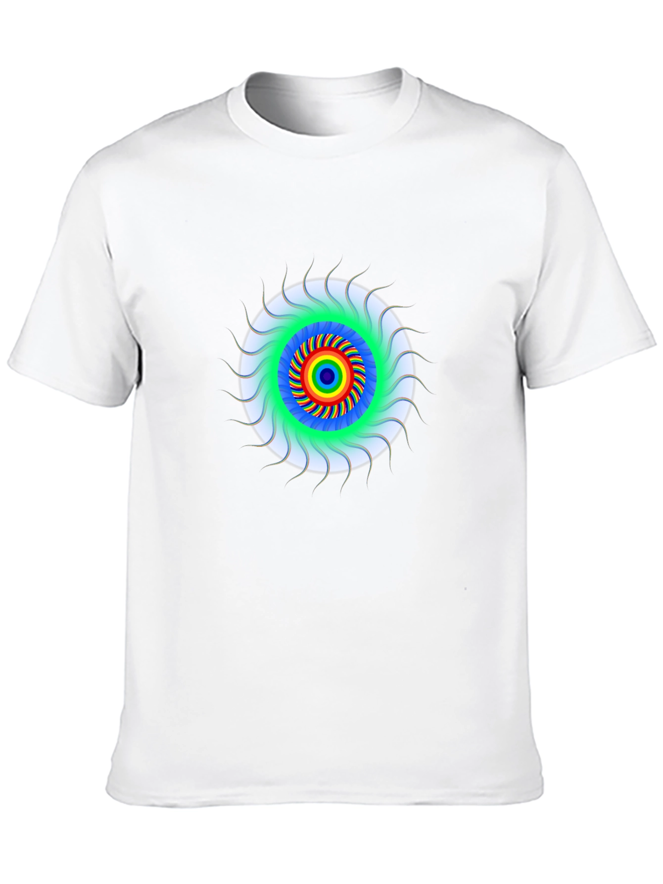 Psychedelic Rainbow Eye T-Shirt - Black Cotton Tee