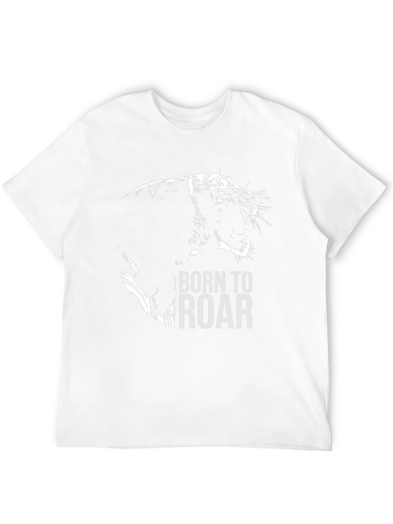 Born to Roar Tiger Graphic Print T-Shirt