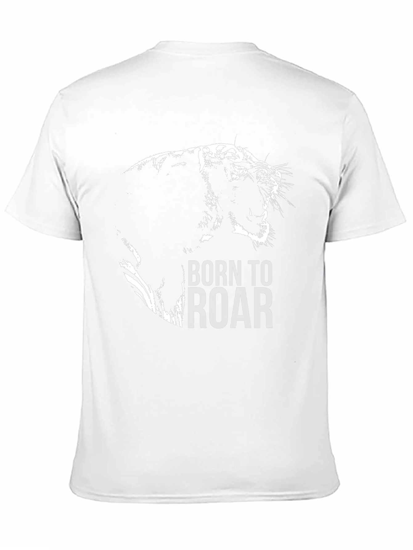 Born to Roar Tiger Graphic Print T-Shirt
