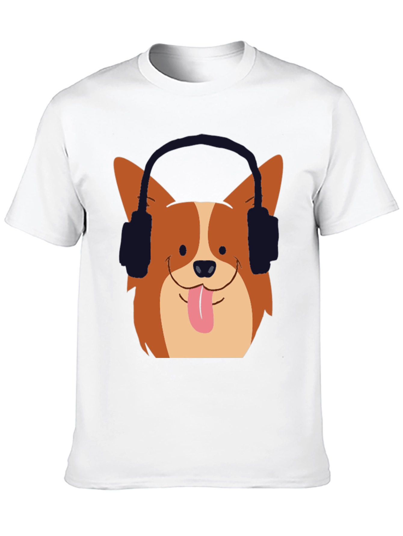 Dog with Headphones Graphic Tee - Cool & Comfy