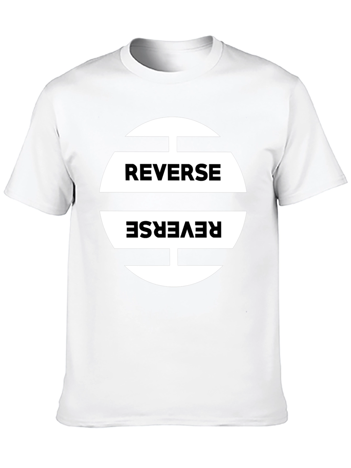Reverse Graphic Print Black T-Shirt