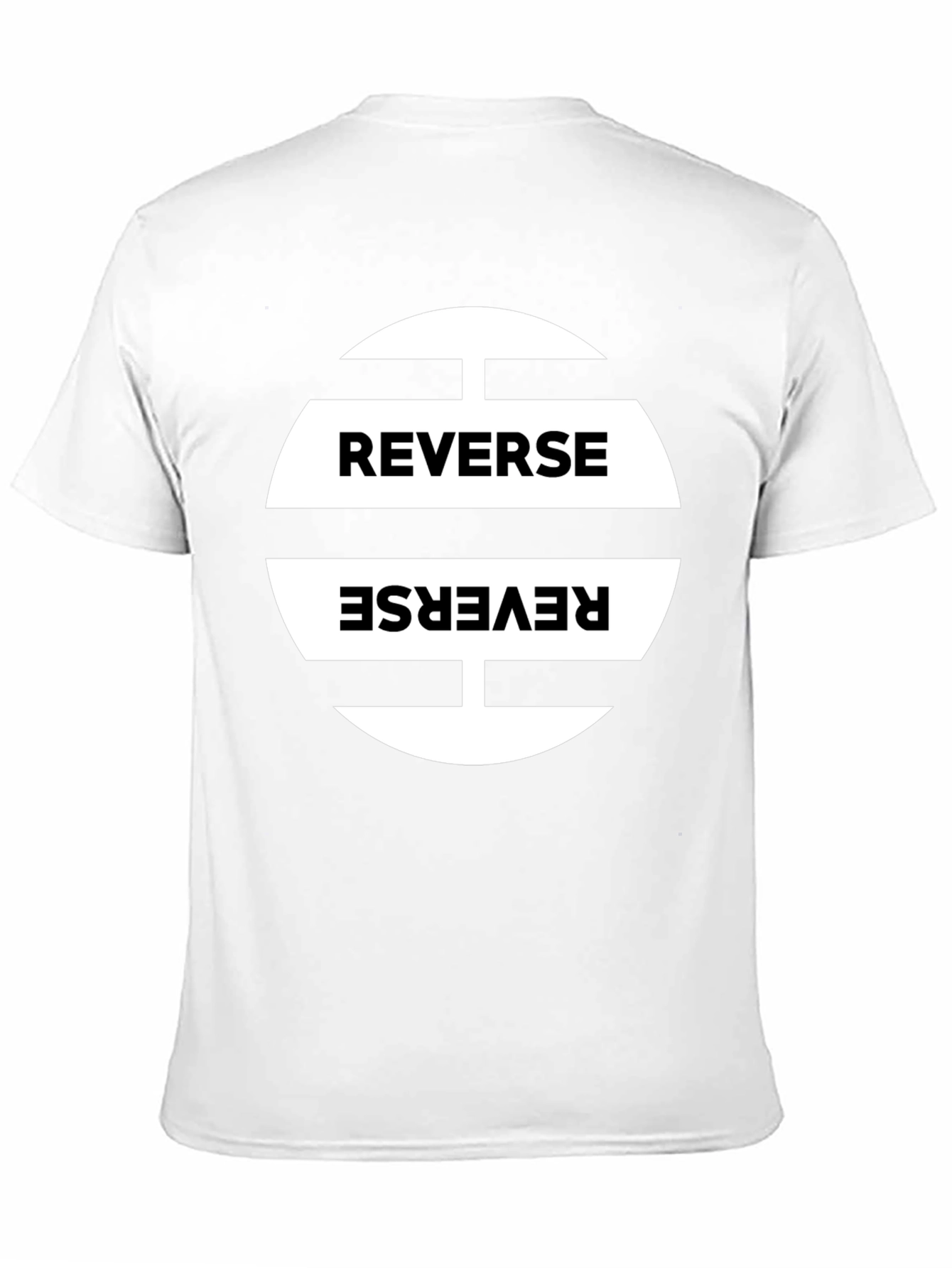 Reverse Graphic Print Black T-Shirt