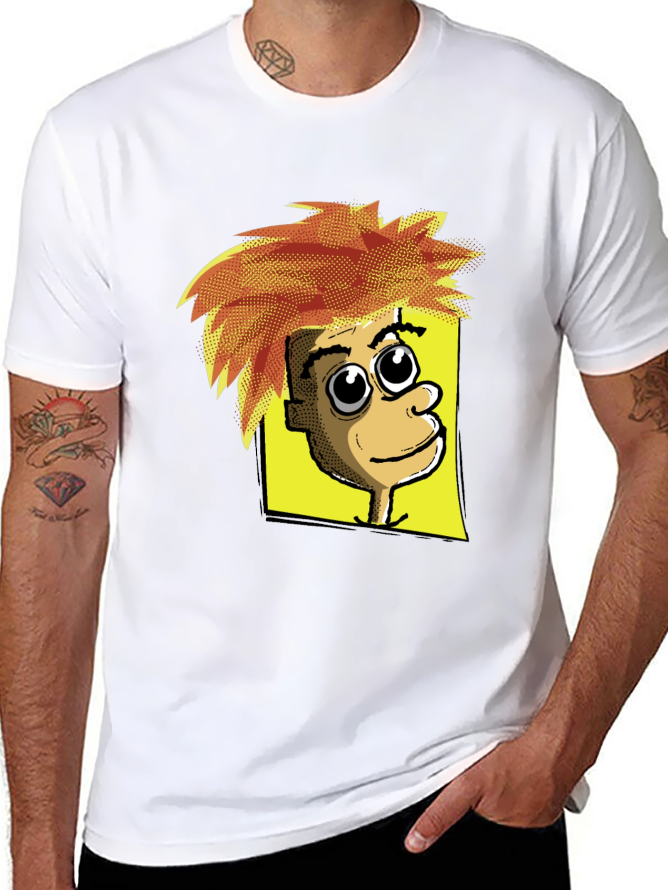 Cartoon Character Graphic Print Black T-Shirt