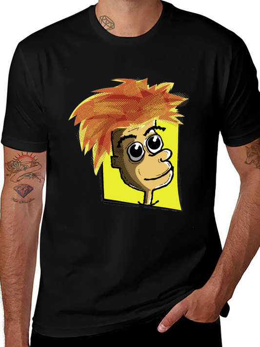 Cartoon Character Graphic Print Black T-Shirt