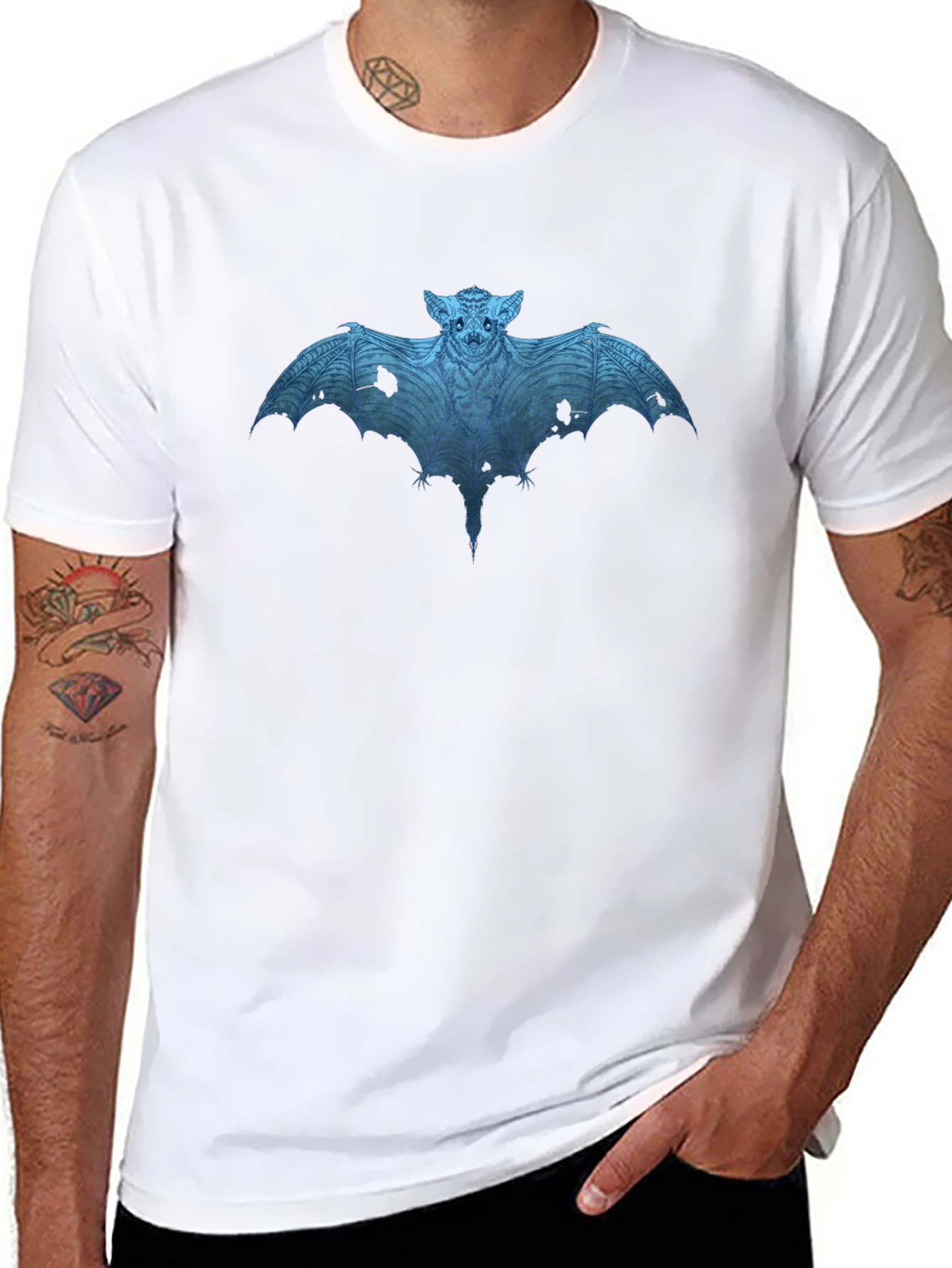 Bat Graphic Black T-Shirt