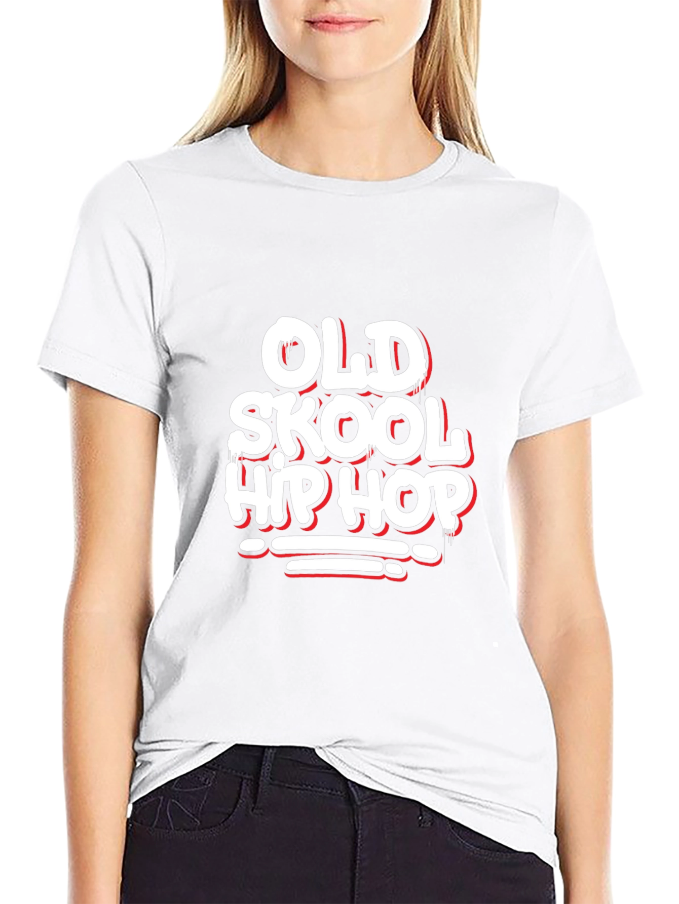 Old Skool Hip Hop Graphic Black T-Shirt