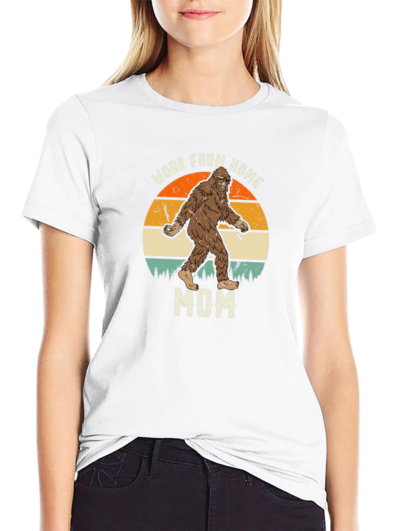 Work From Home Mom Sasquatch T-Shirt