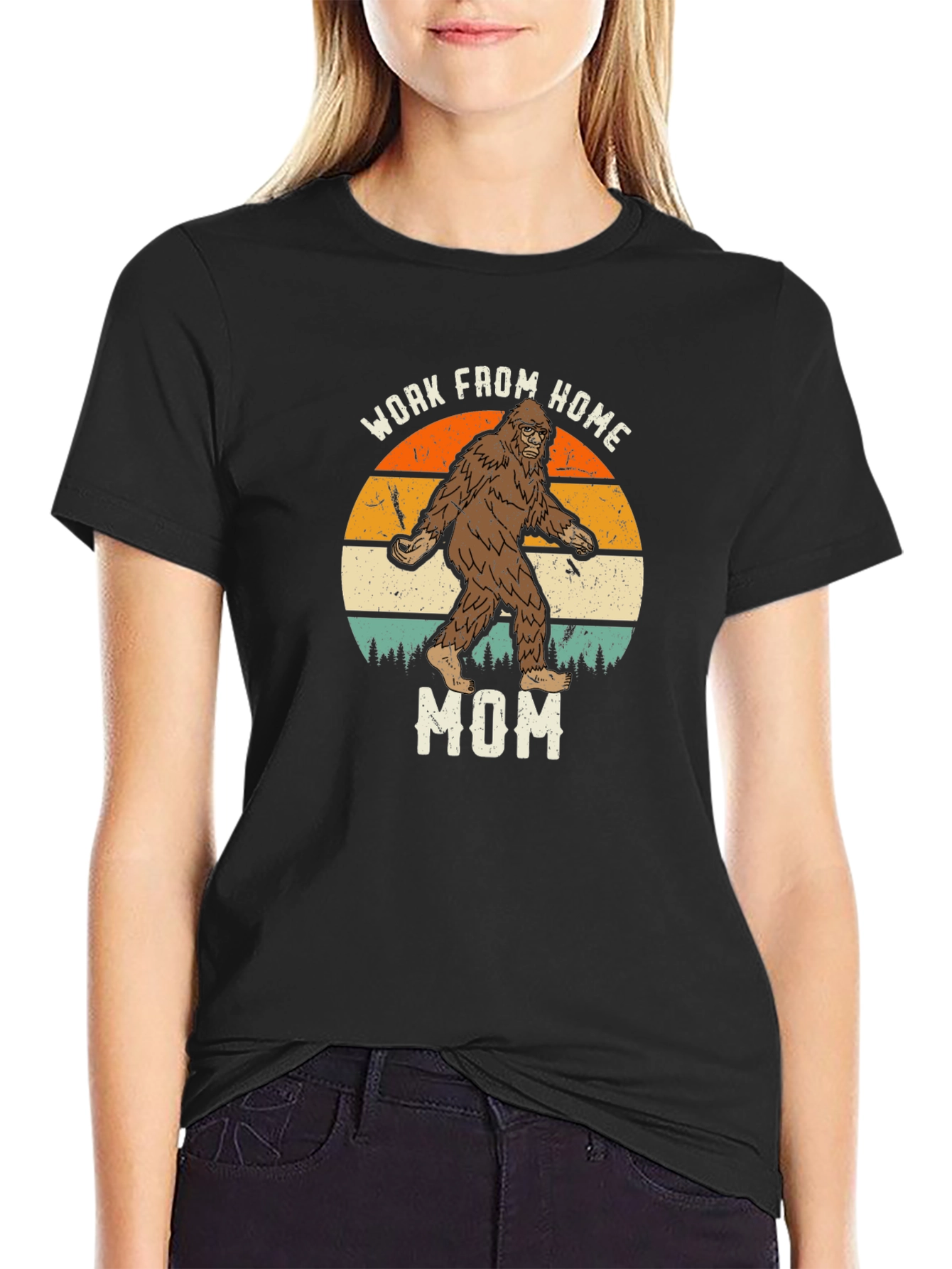 Work From Home Mom Sasquatch T-Shirt