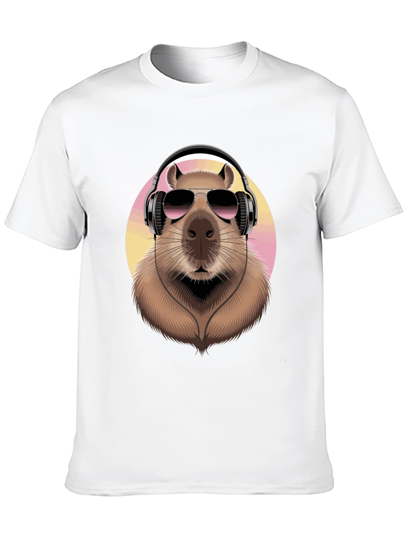 Capybara DJ Black T-Shirt - Cool Animal Graphic Tee