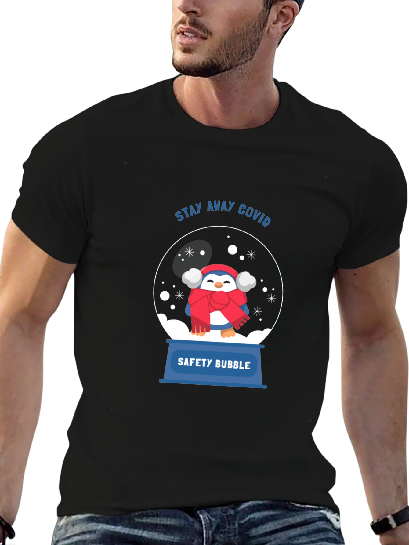 Safety Bubble Penguin Graphic Tee