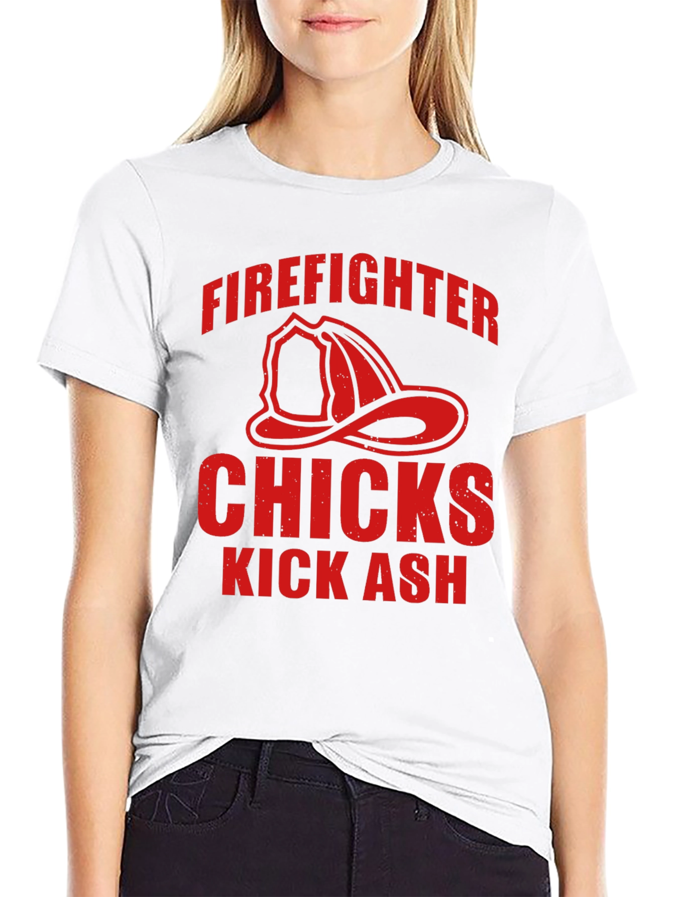 Firefighter Chicks Kick Ash Graphic Tee