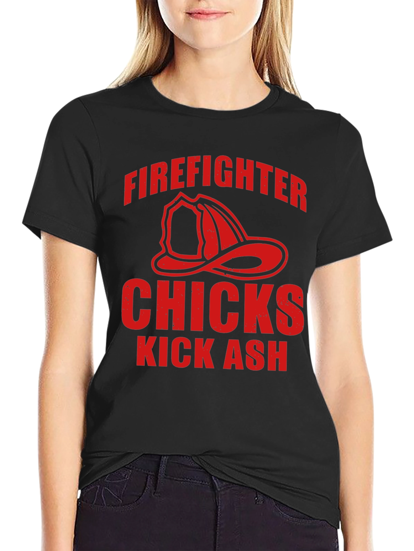 Firefighter Chicks Kick Ash Graphic Tee