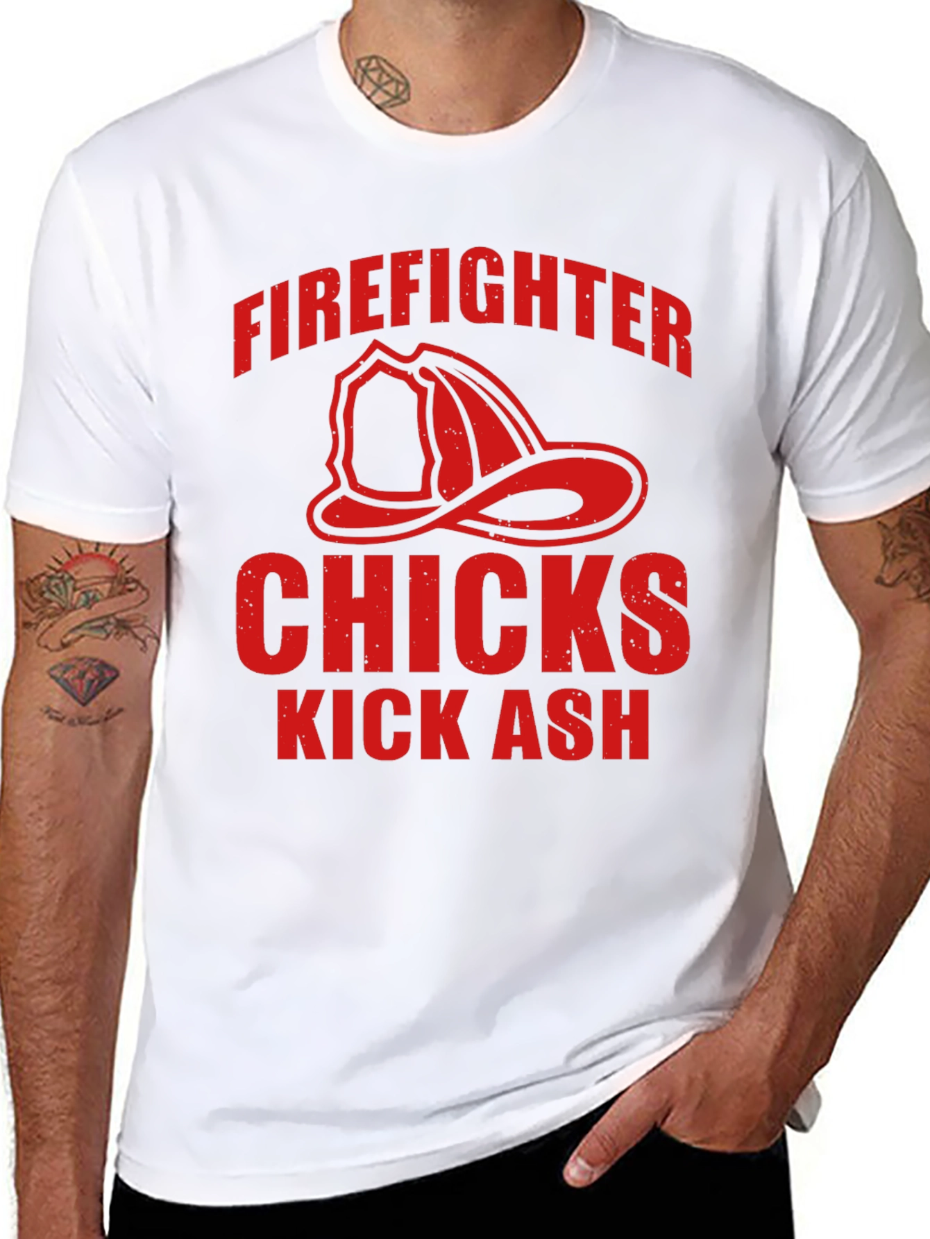 Firefighter Chicks Kick Ash Graphic Tee