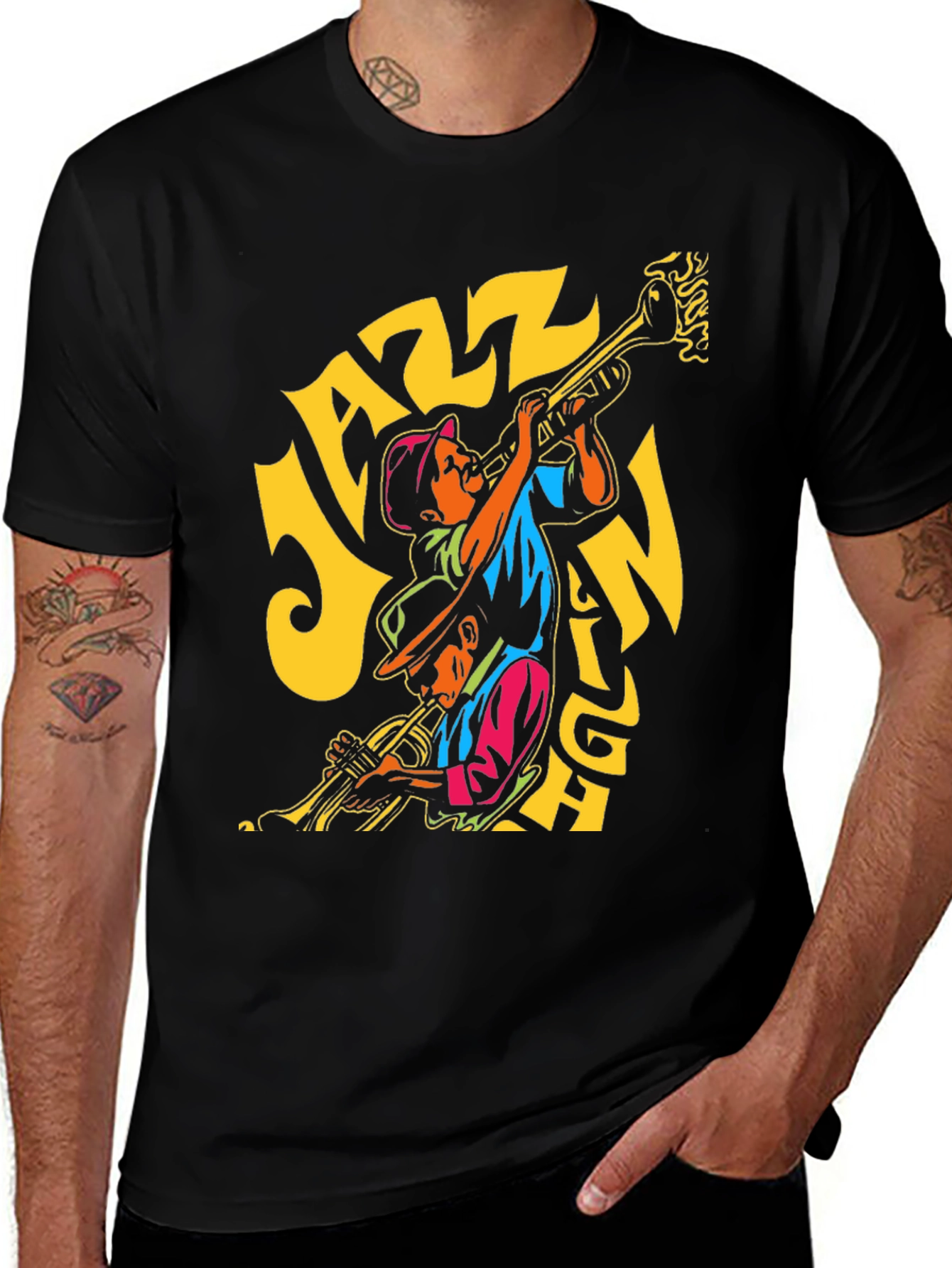 Jazz Night Graphic T-Shirt - Black