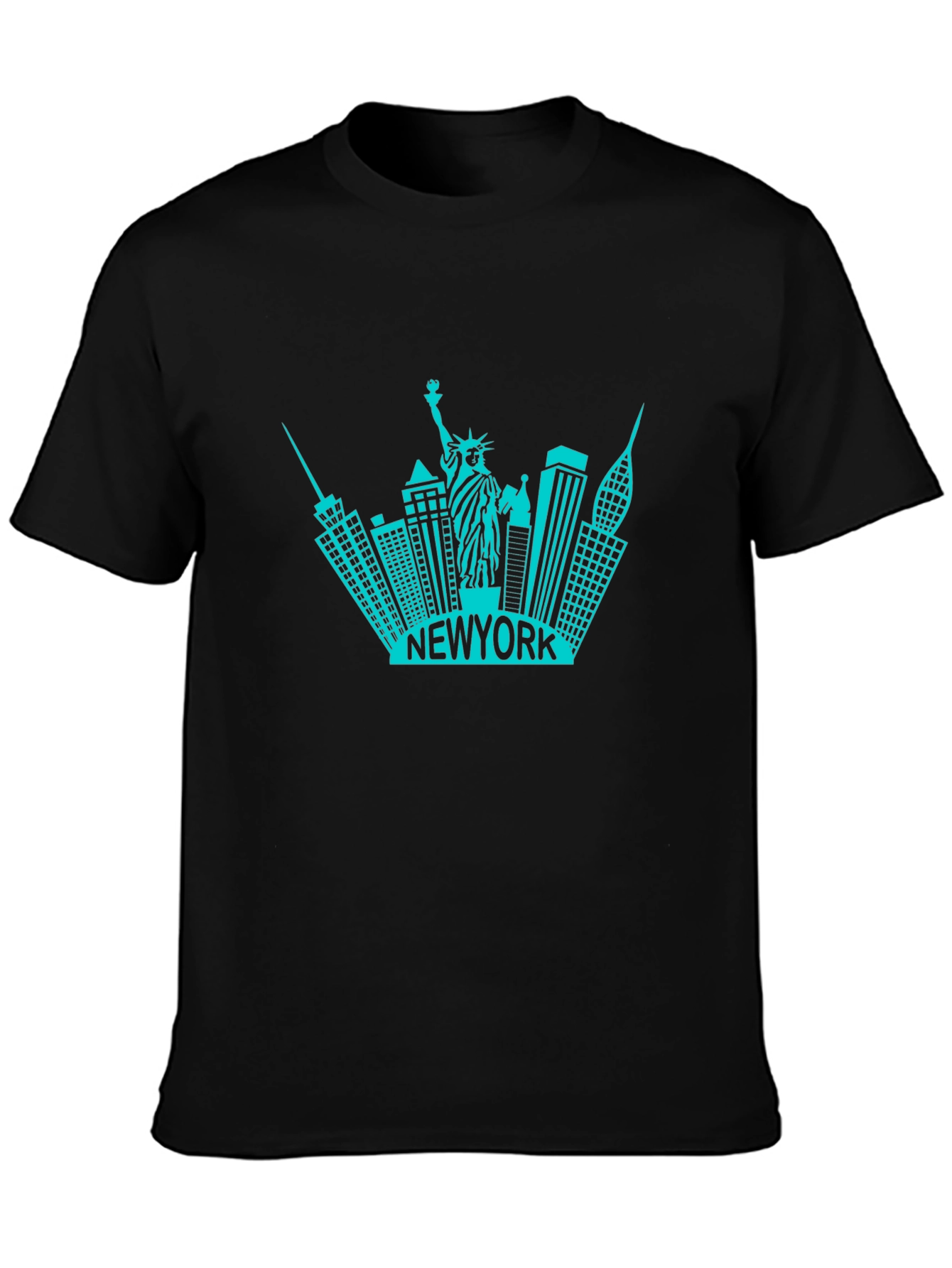 New York Skyline Graphic T-Shirt - Black