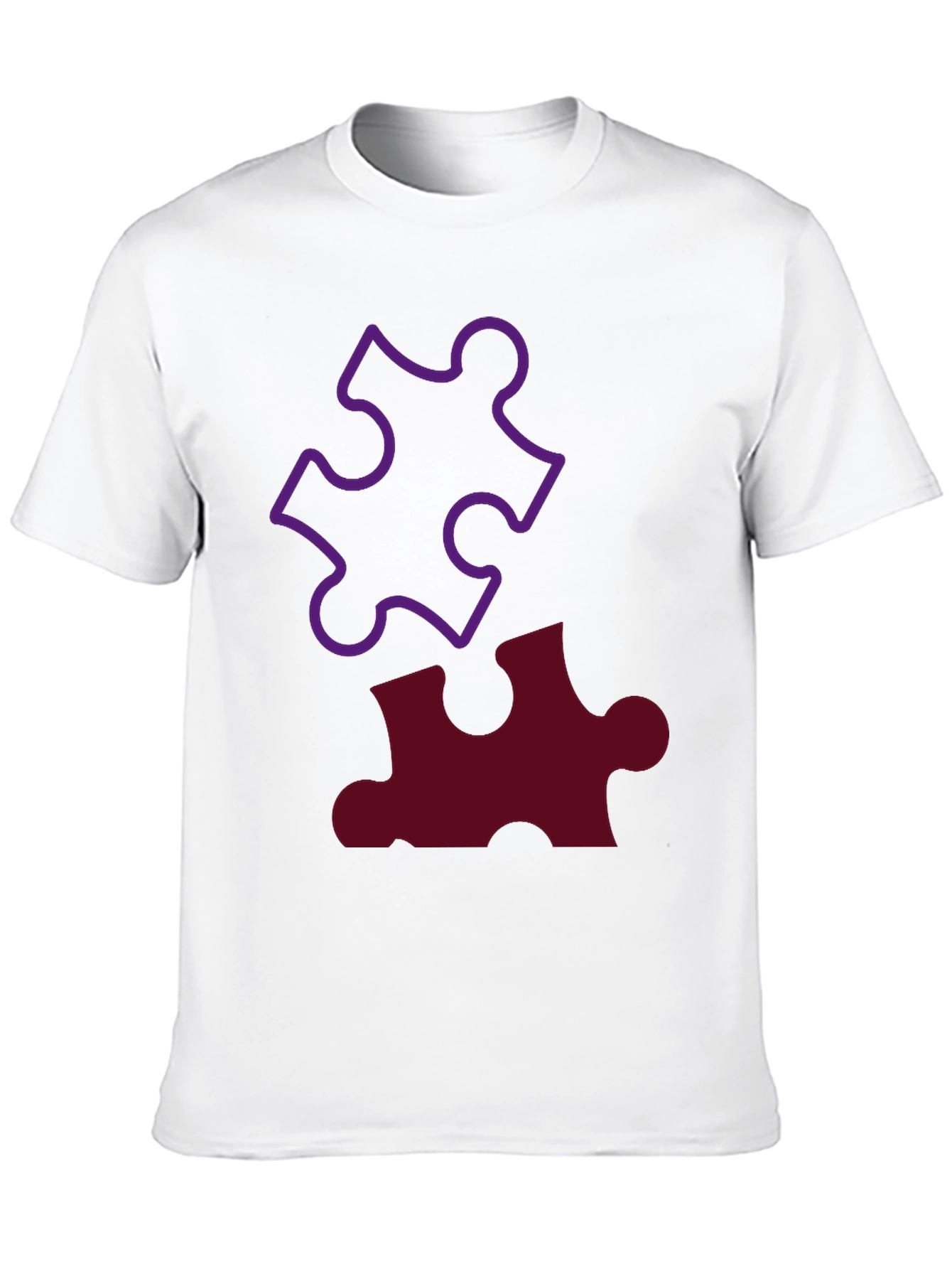Puzzle Piece Graphic Tee - Black
