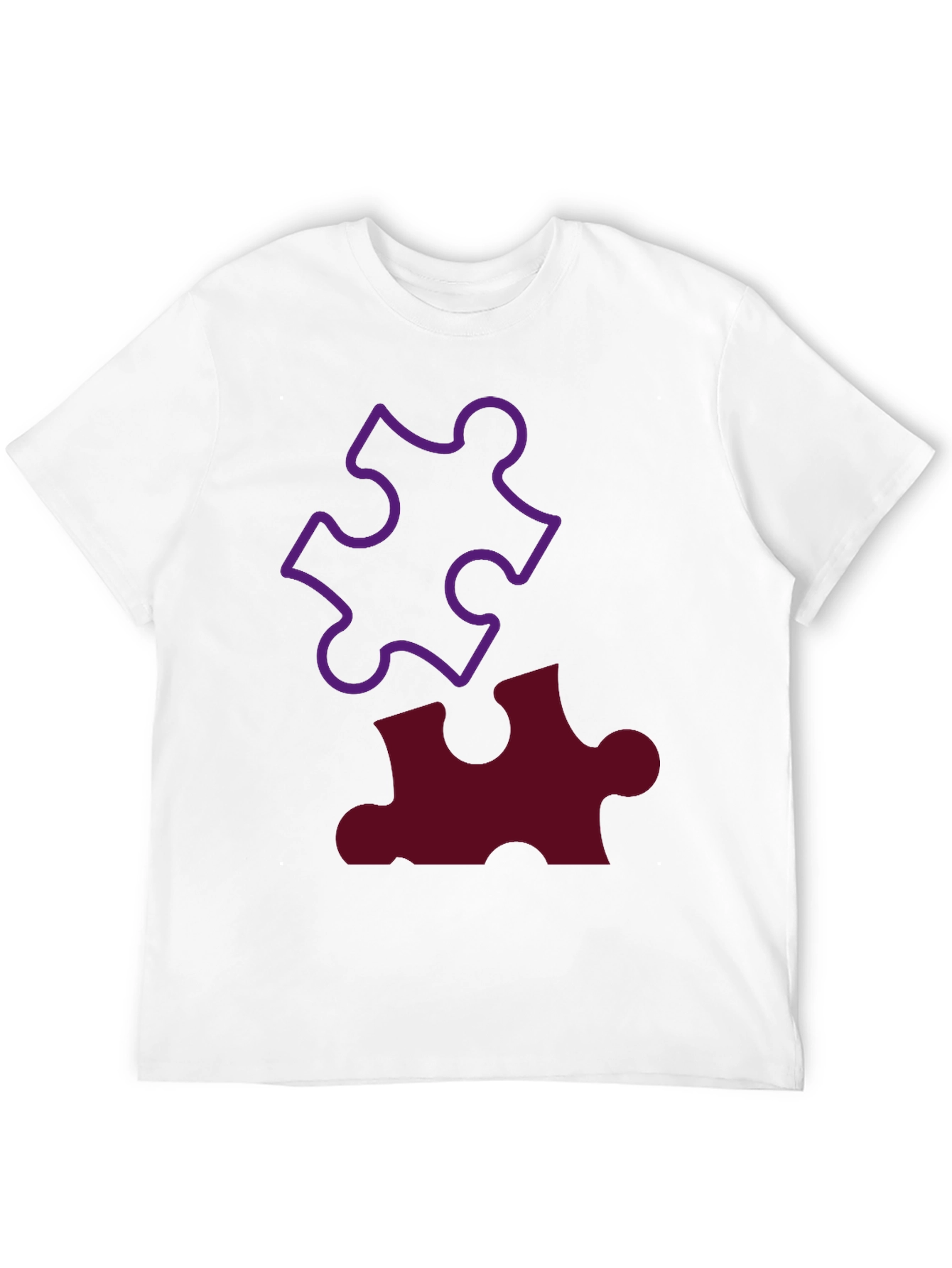 Puzzle Piece Graphic Tee - Black
