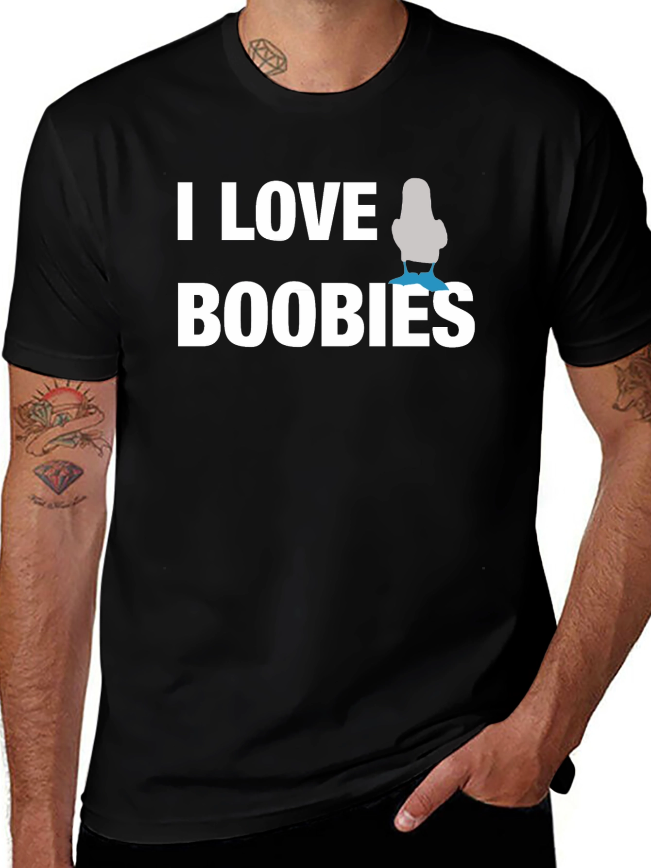 I Love Boobies T-Shirt - Funny Novelty Tee