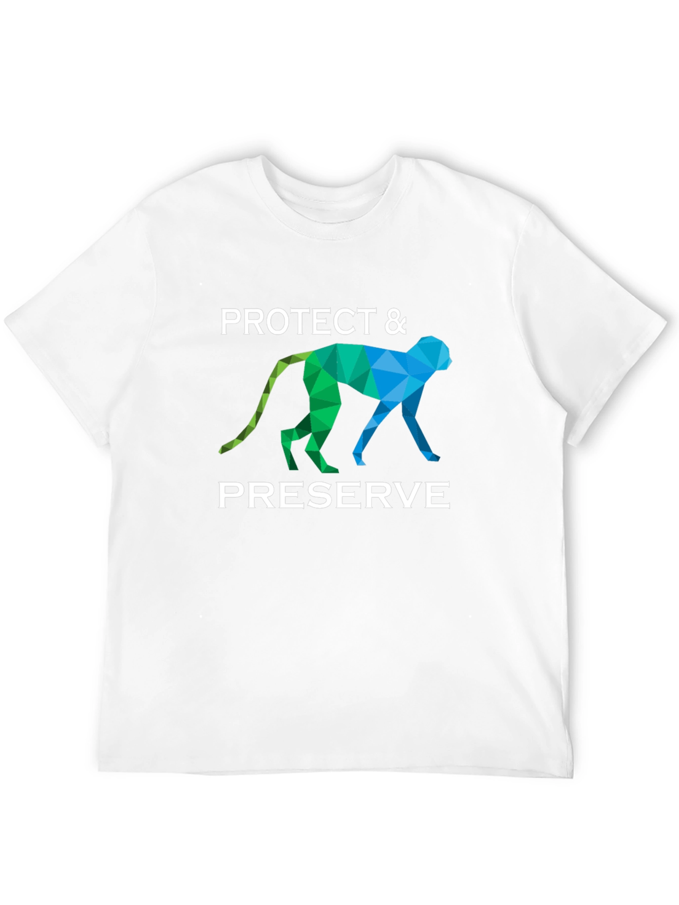 Protect & Preserve Geometric Monkey Graphic T-Shirt