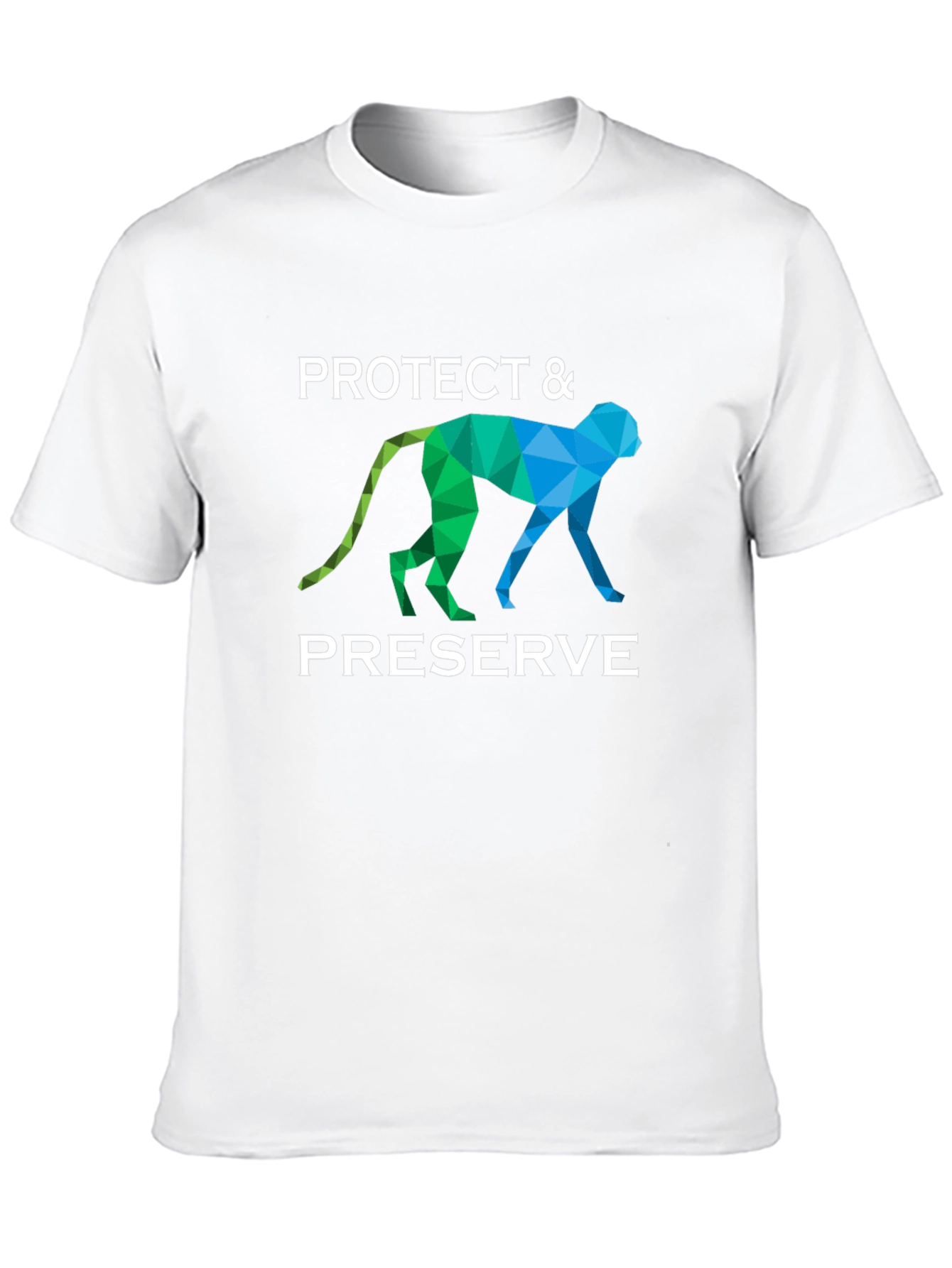 Protect & Preserve Geometric Monkey Graphic T-Shirt