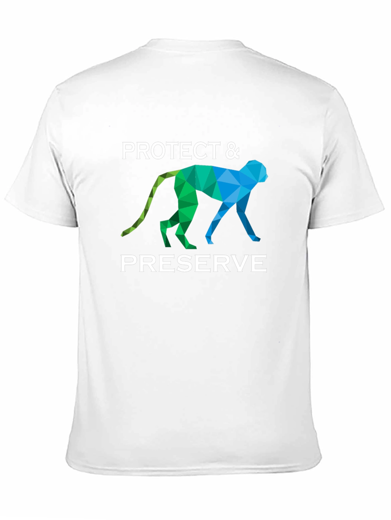 Protect & Preserve Geometric Monkey Graphic T-Shirt