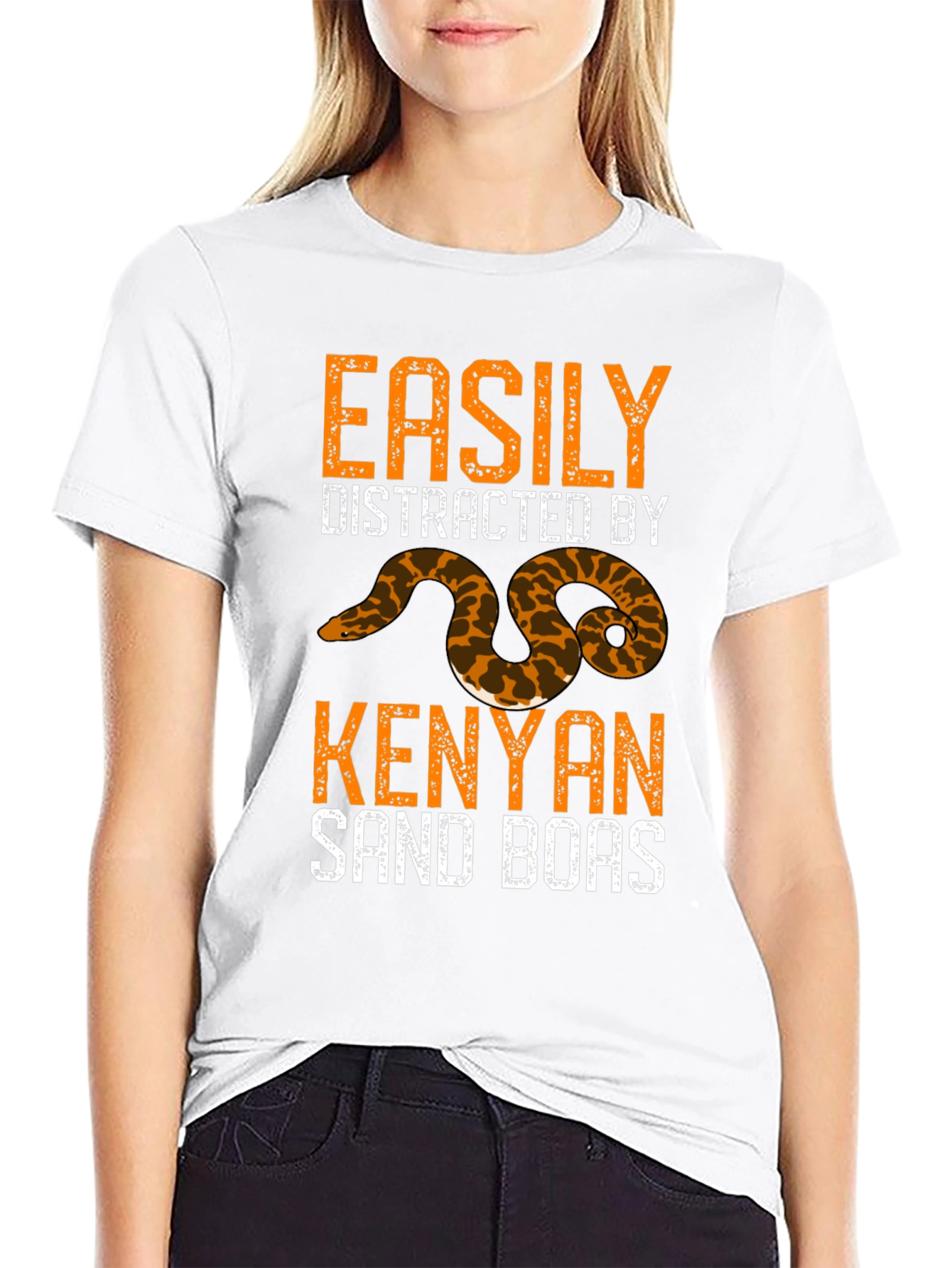 Easily Distracted by Kenyan Sand Boas Graphic T-Shirt