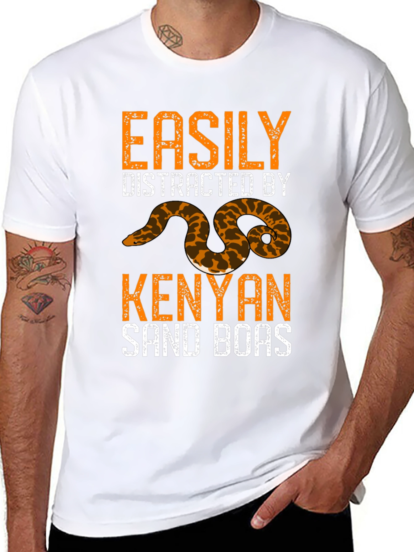 Easily Distracted by Kenyan Sand Boas Graphic T-Shirt