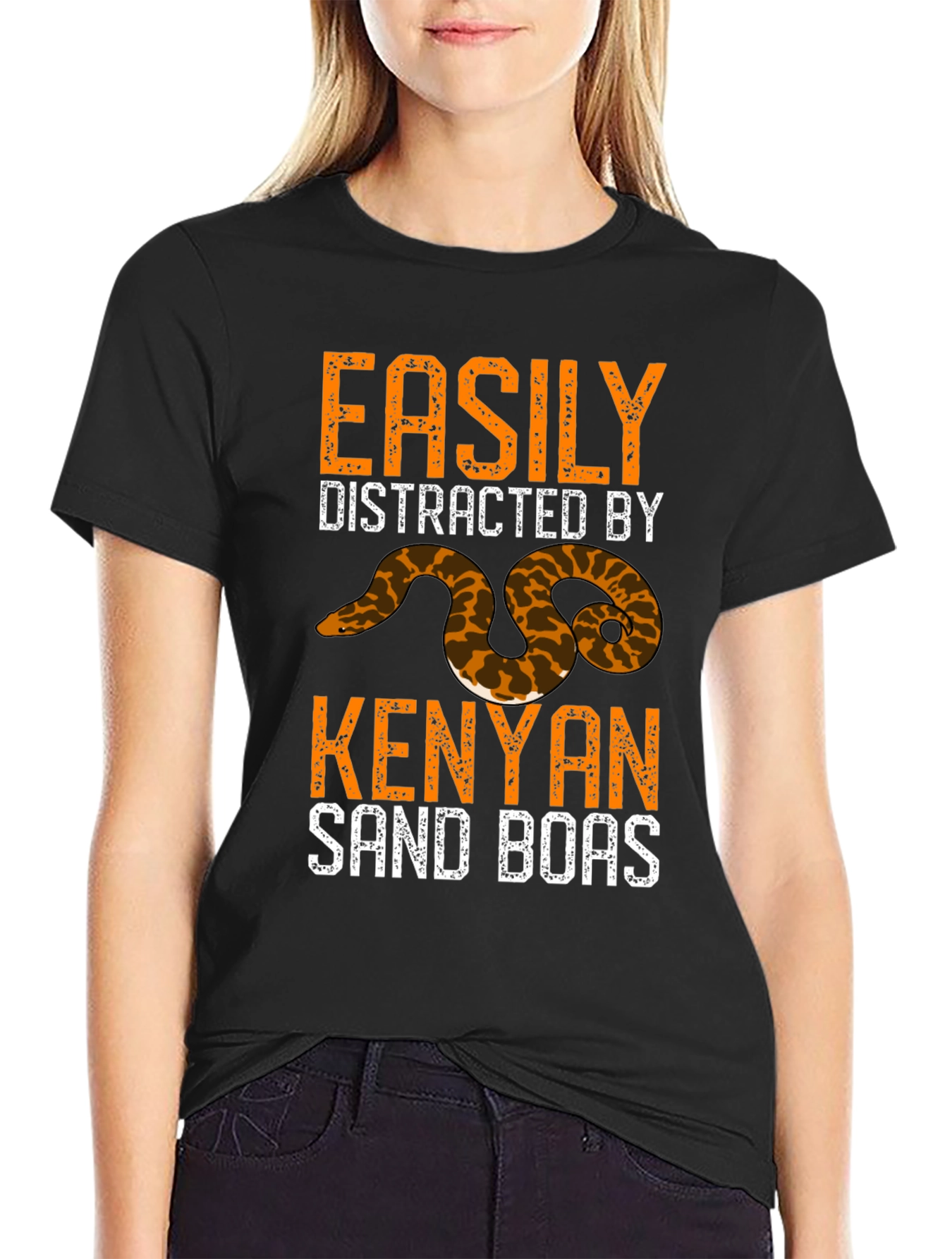 Easily Distracted by Kenyan Sand Boas Graphic T-Shirt