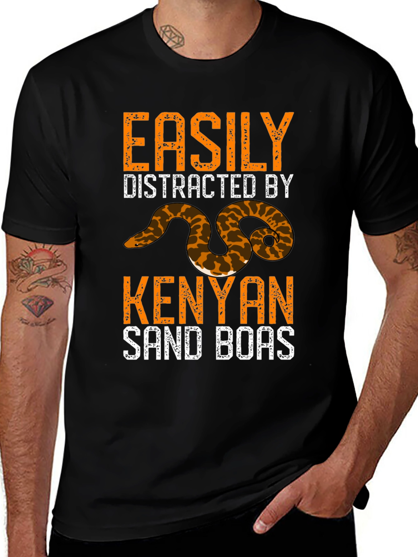 Easily Distracted by Kenyan Sand Boas Graphic T-Shirt