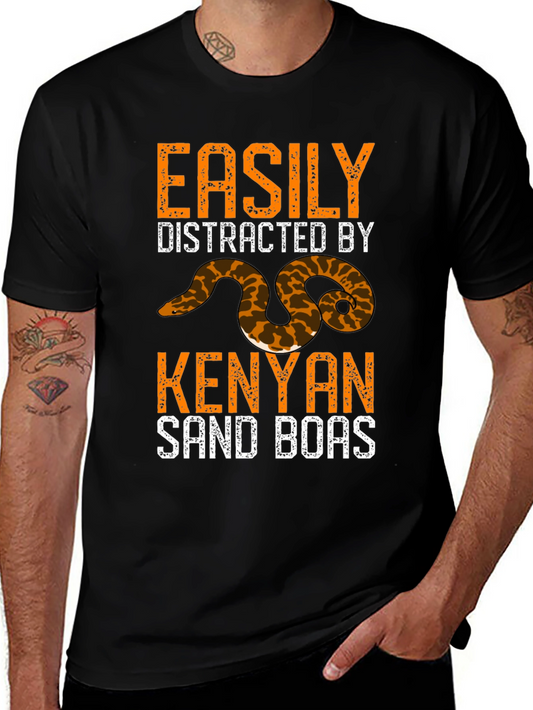 Easily Distracted by Kenyan Sand Boas Graphic T-Shirt
