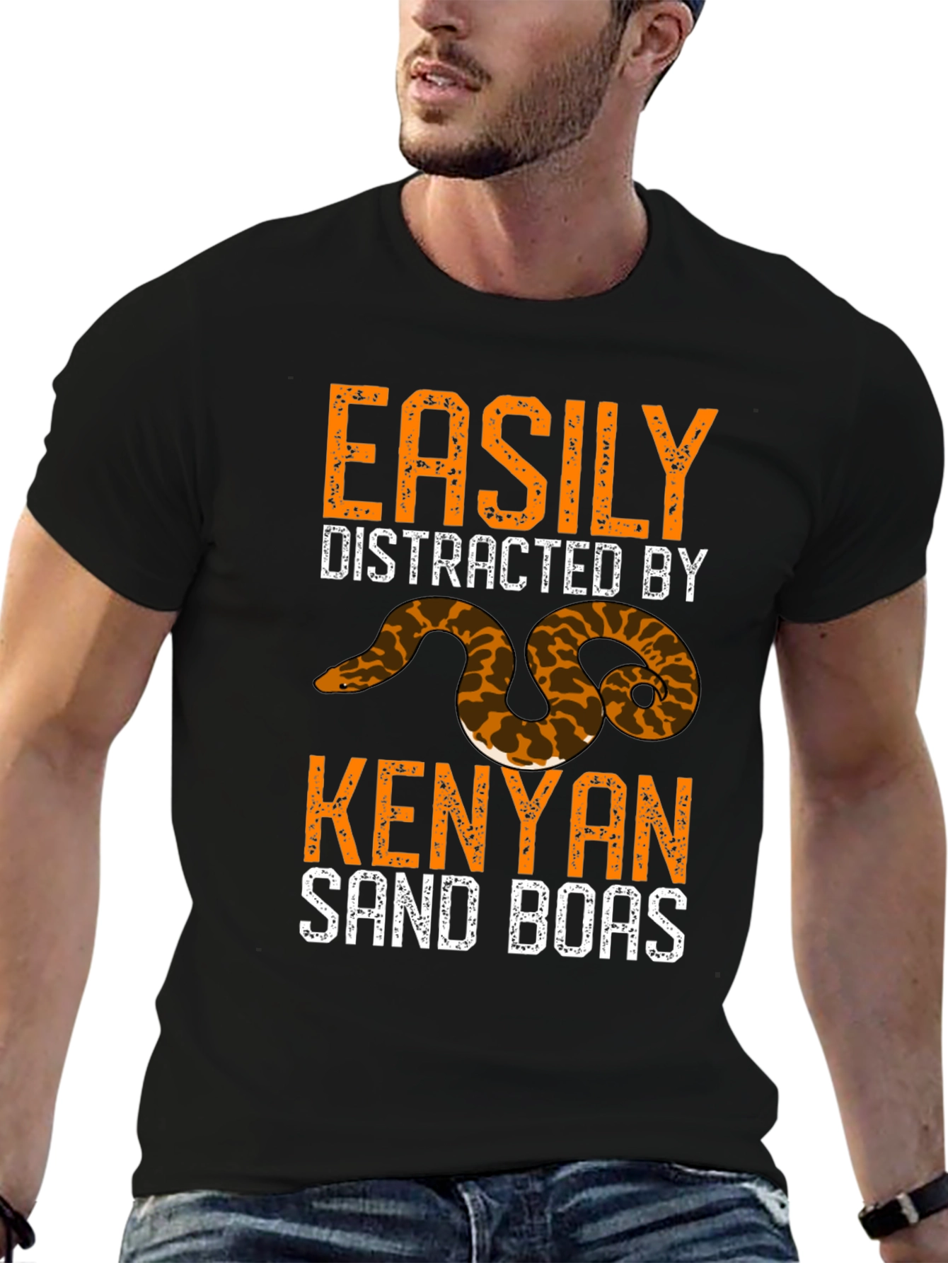 Easily Distracted by Kenyan Sand Boas Graphic T-Shirt
