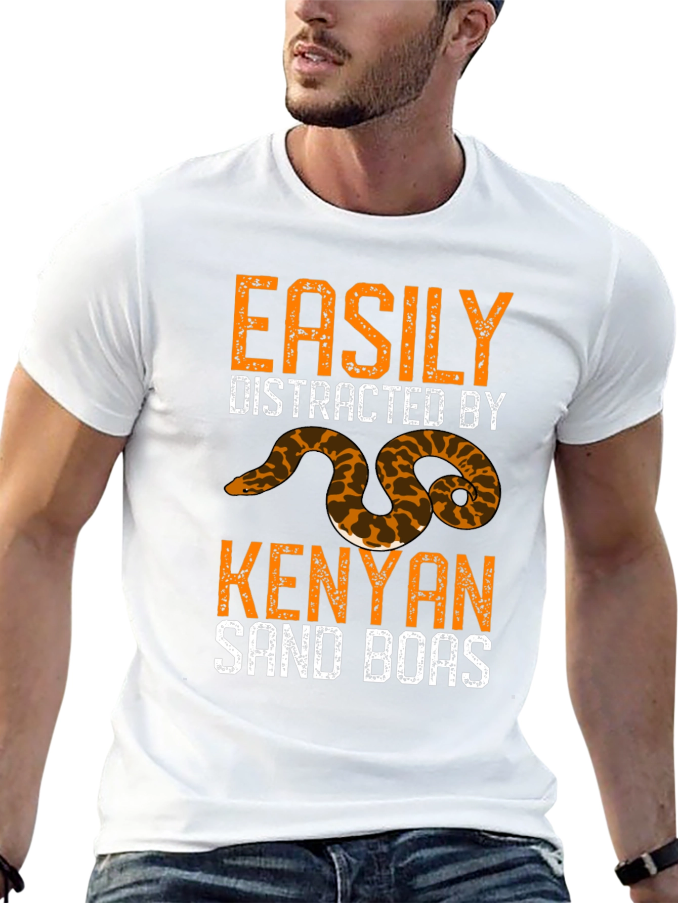Easily Distracted by Kenyan Sand Boas Graphic T-Shirt