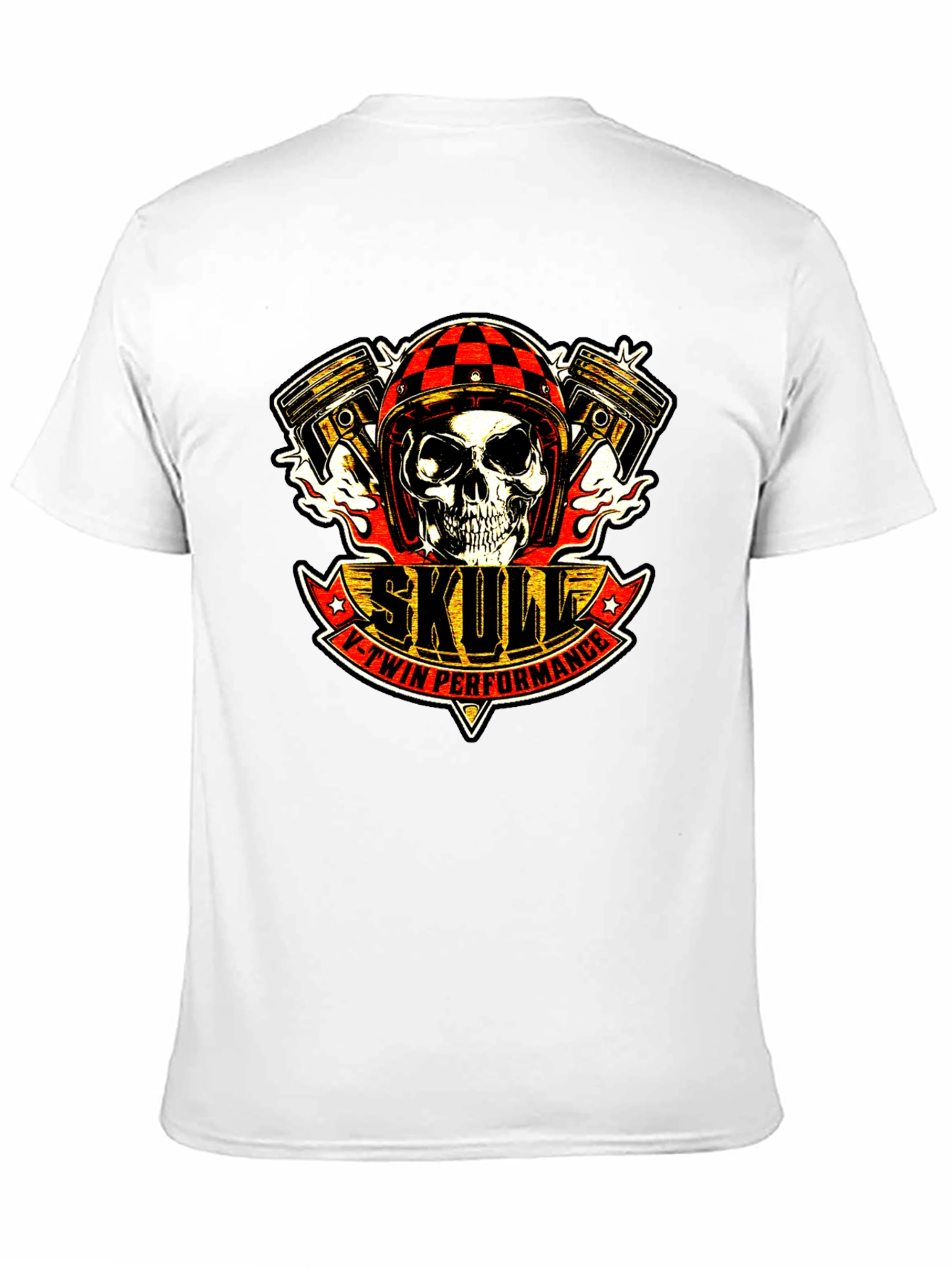 Skull V-Twin Performance Black T-Shirt