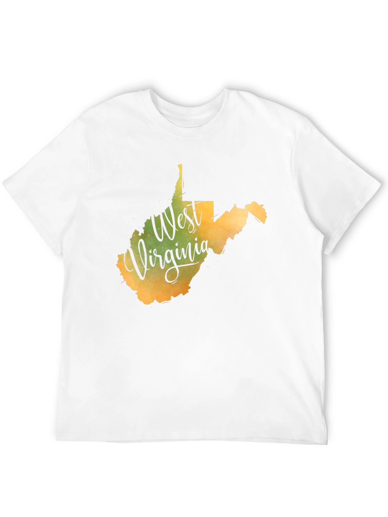 West Virginia State Map T-Shirt - Black