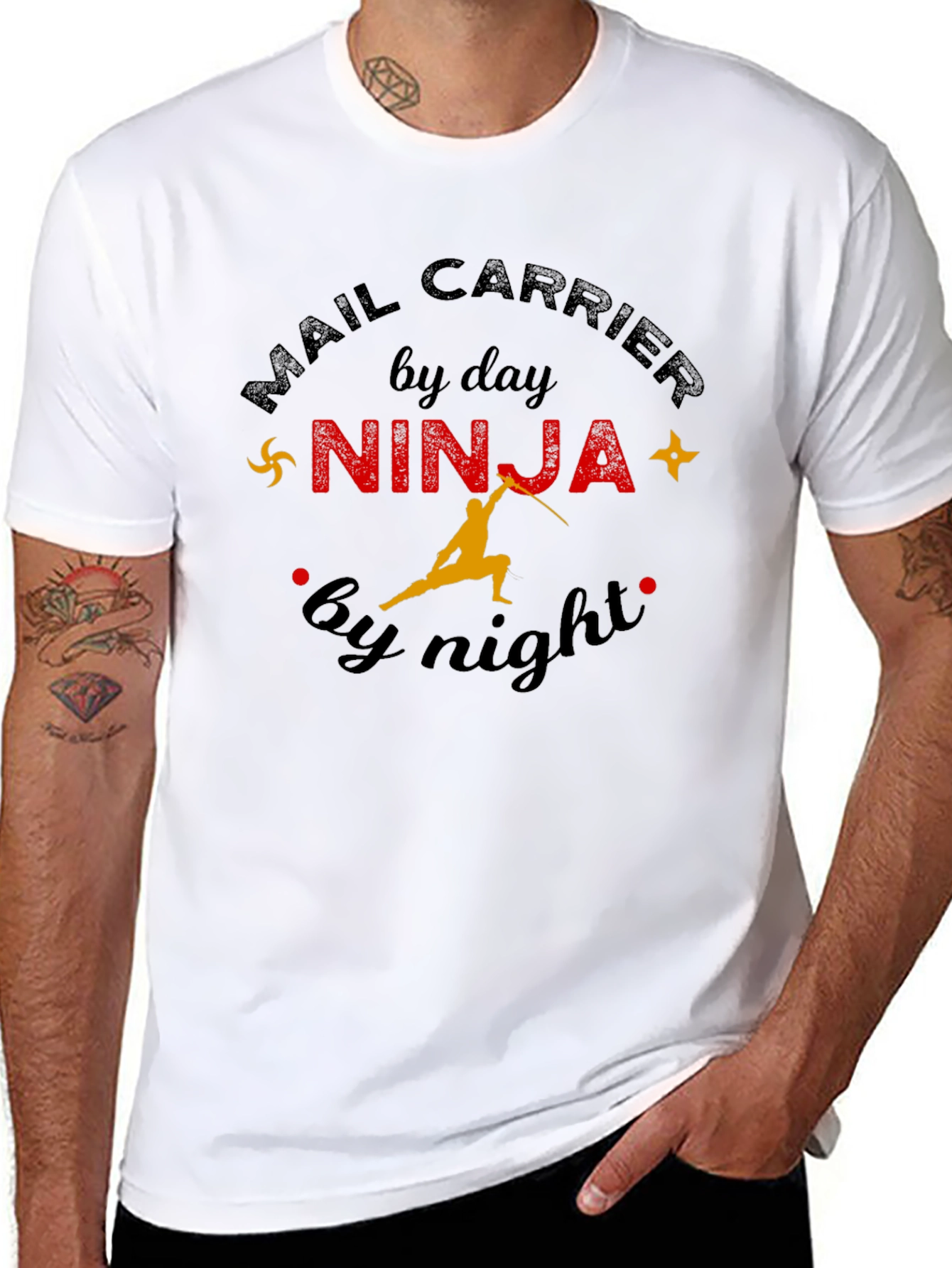 Mail Carrier Ninja T-Shirt - Day & Night