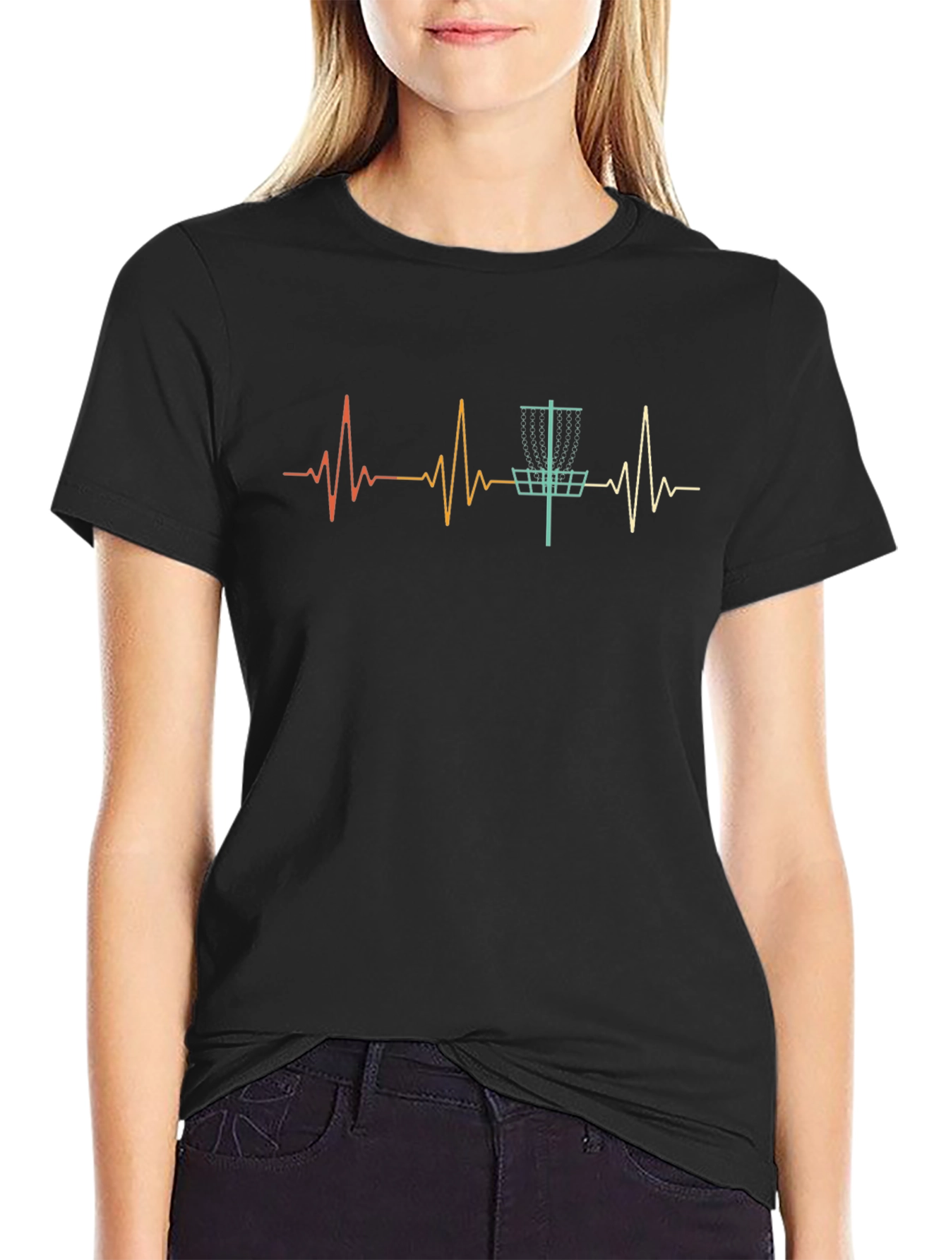 Disc Golf Heartbeat Graphic Tee